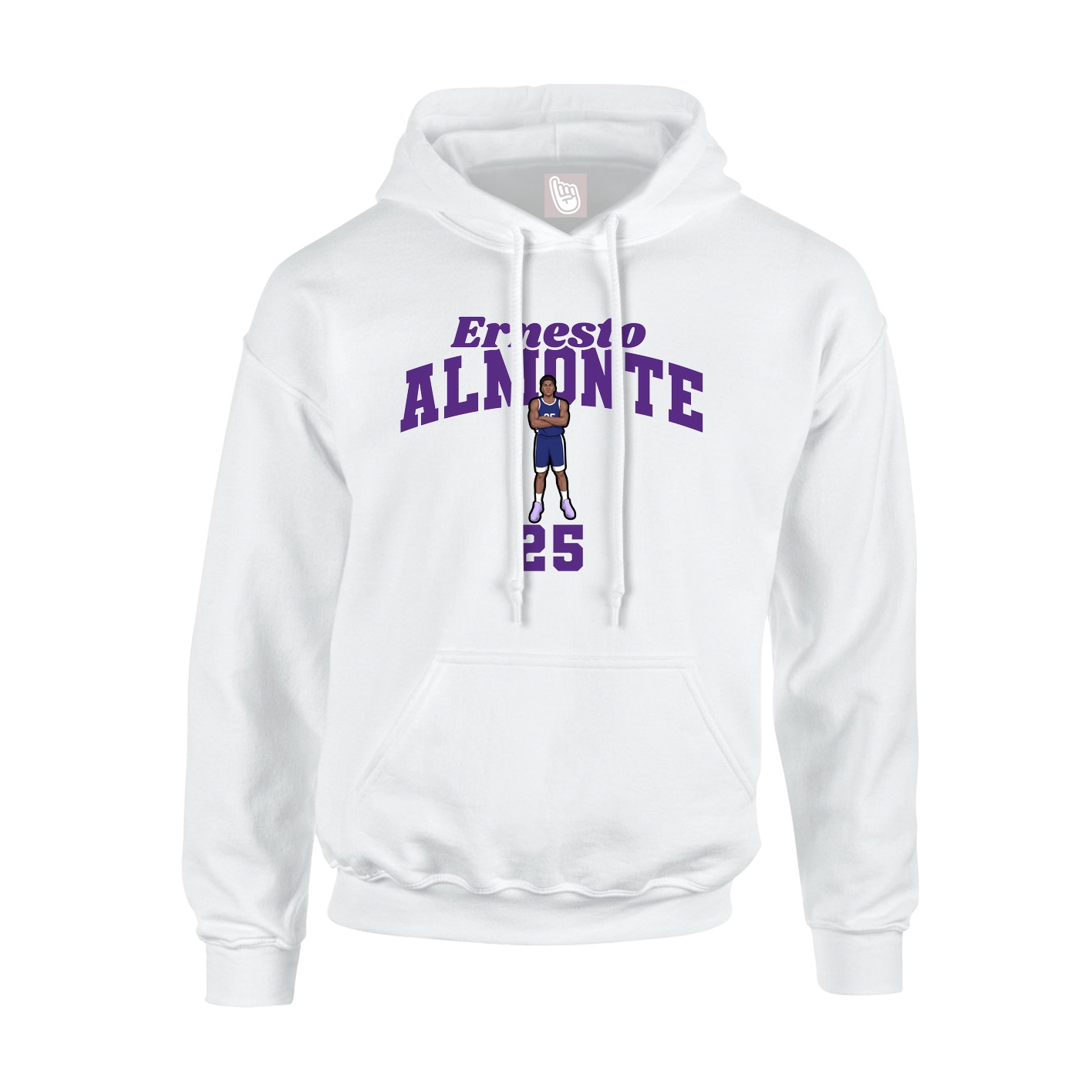 Youth Hoodie — Signature Arch in White