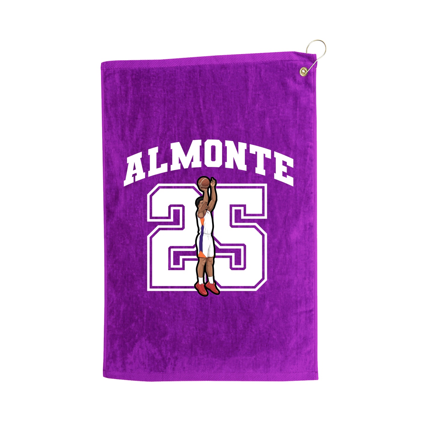 Golf Towel — Number in Purple