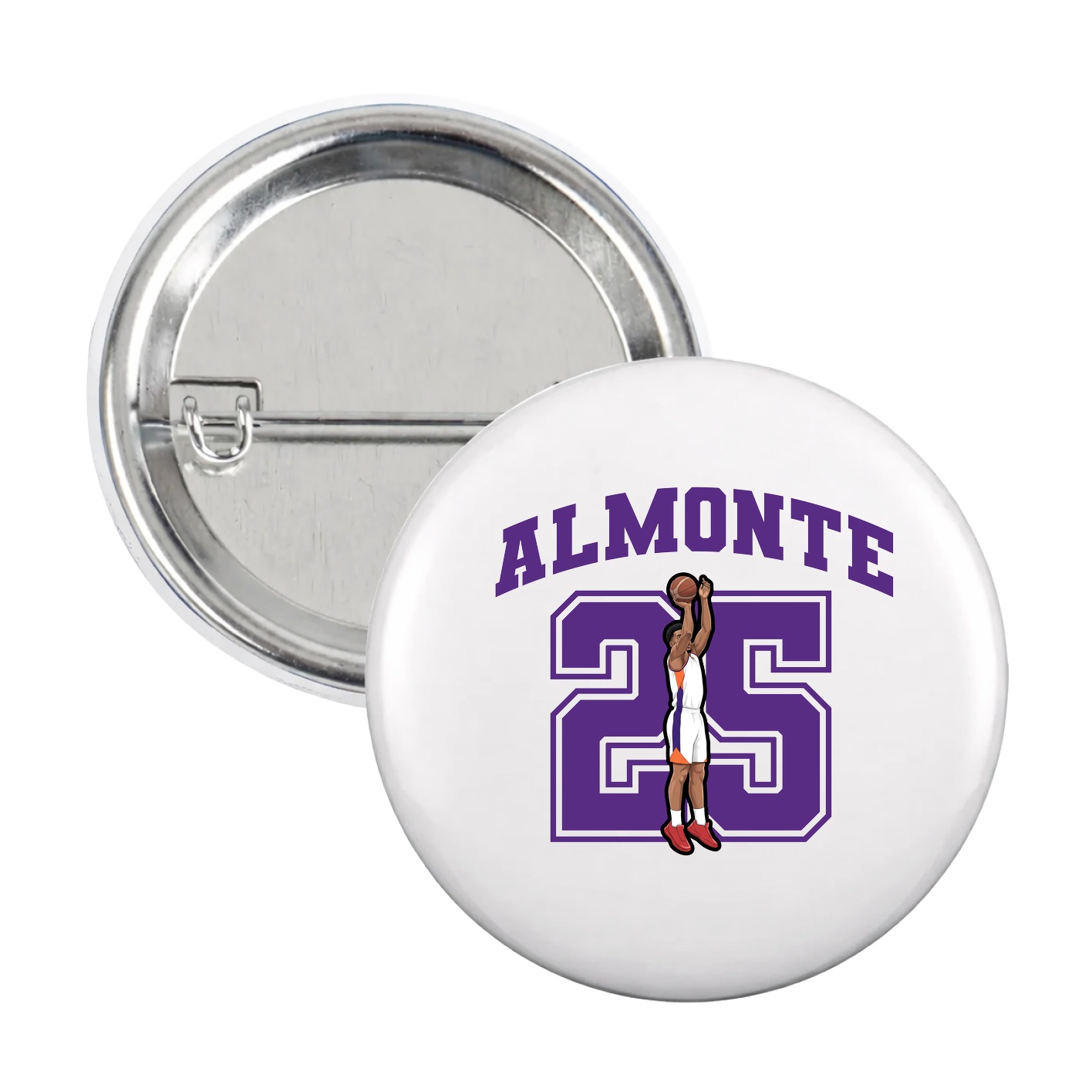 Game Day Button — Number in White