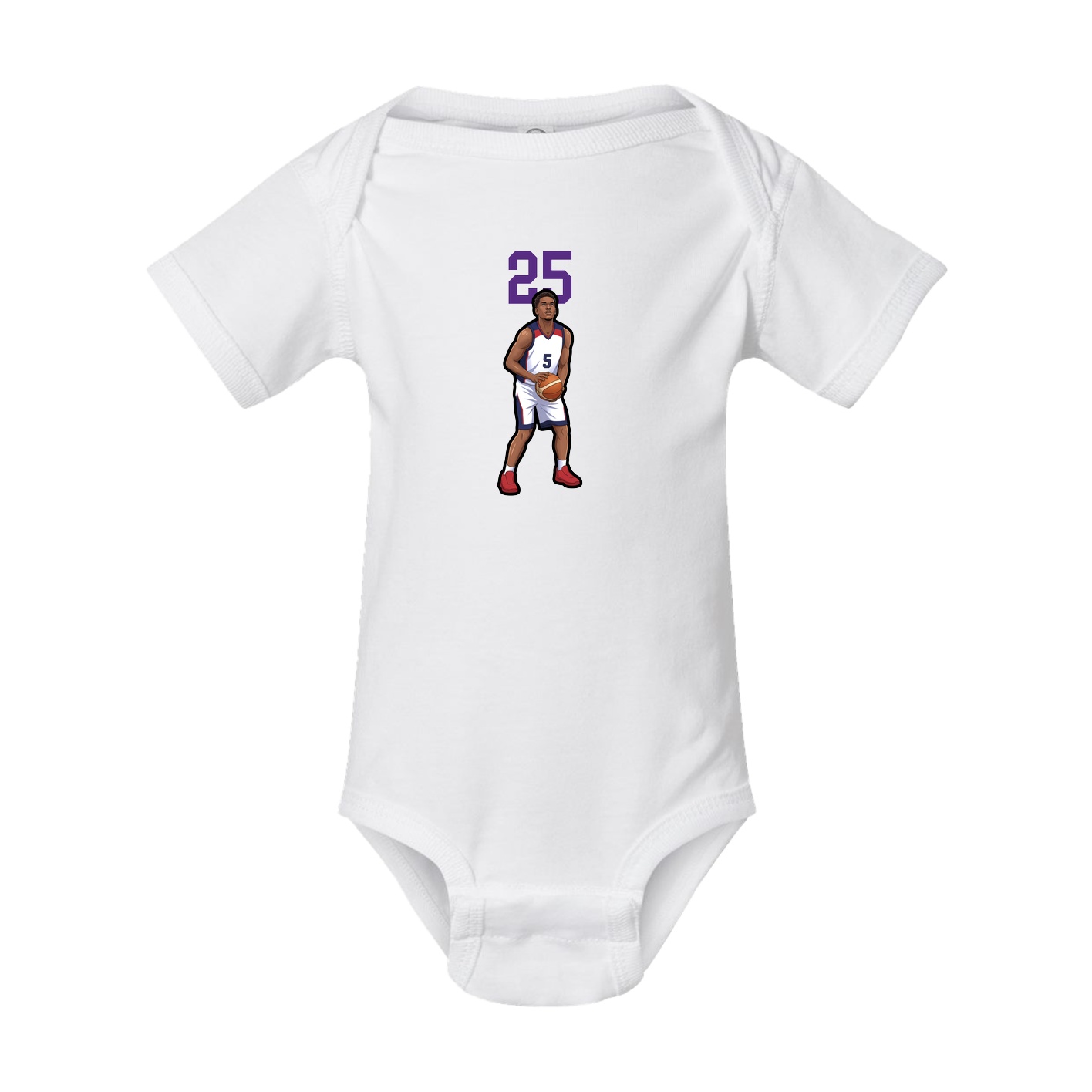 Baby Onesie — Number Top in White