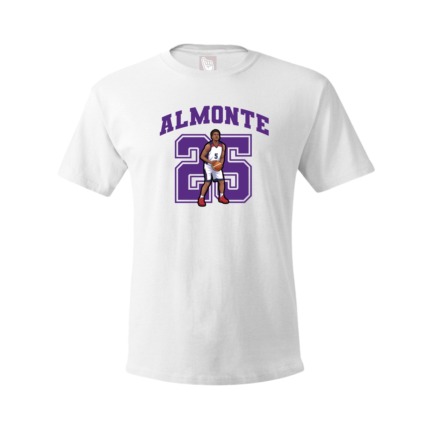 Youth Tee — Number in White