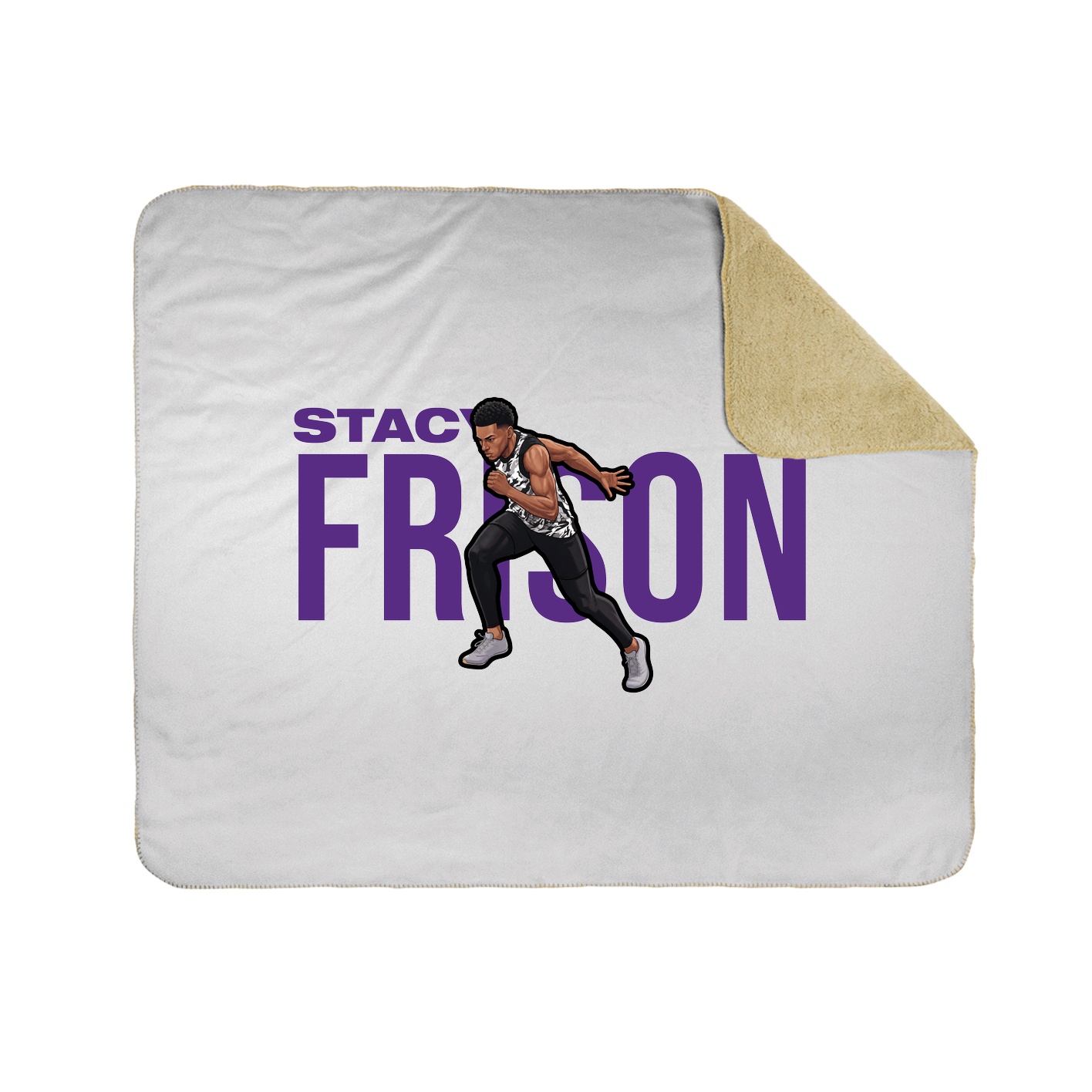 Throw Blanket — Player Name in White