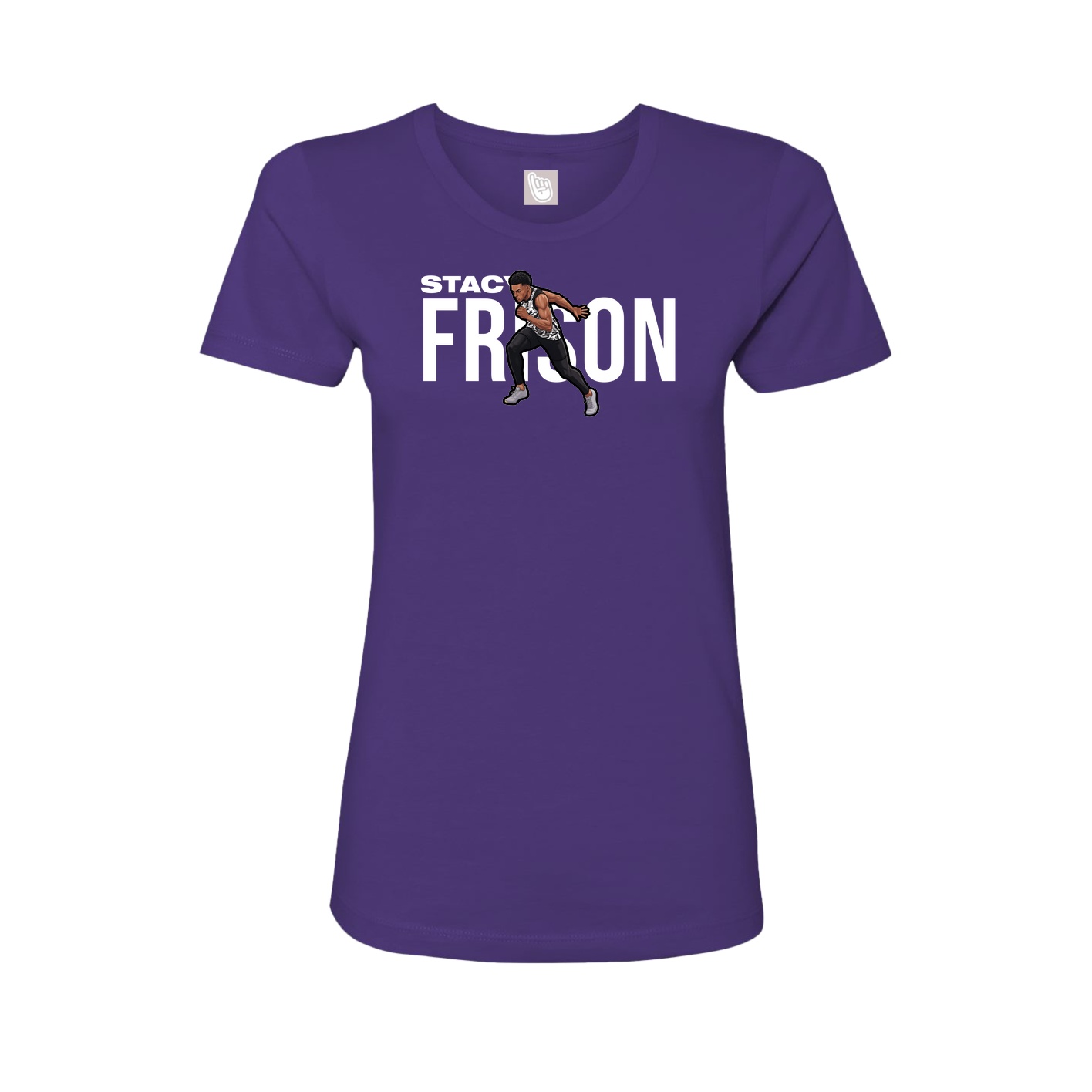 Fitted Women's Tee — Player Name in Purple