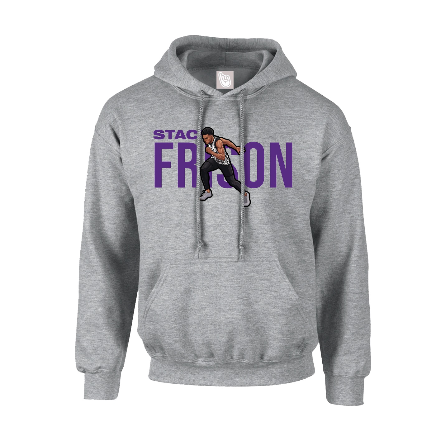 Hoodie — Player Name in Grey