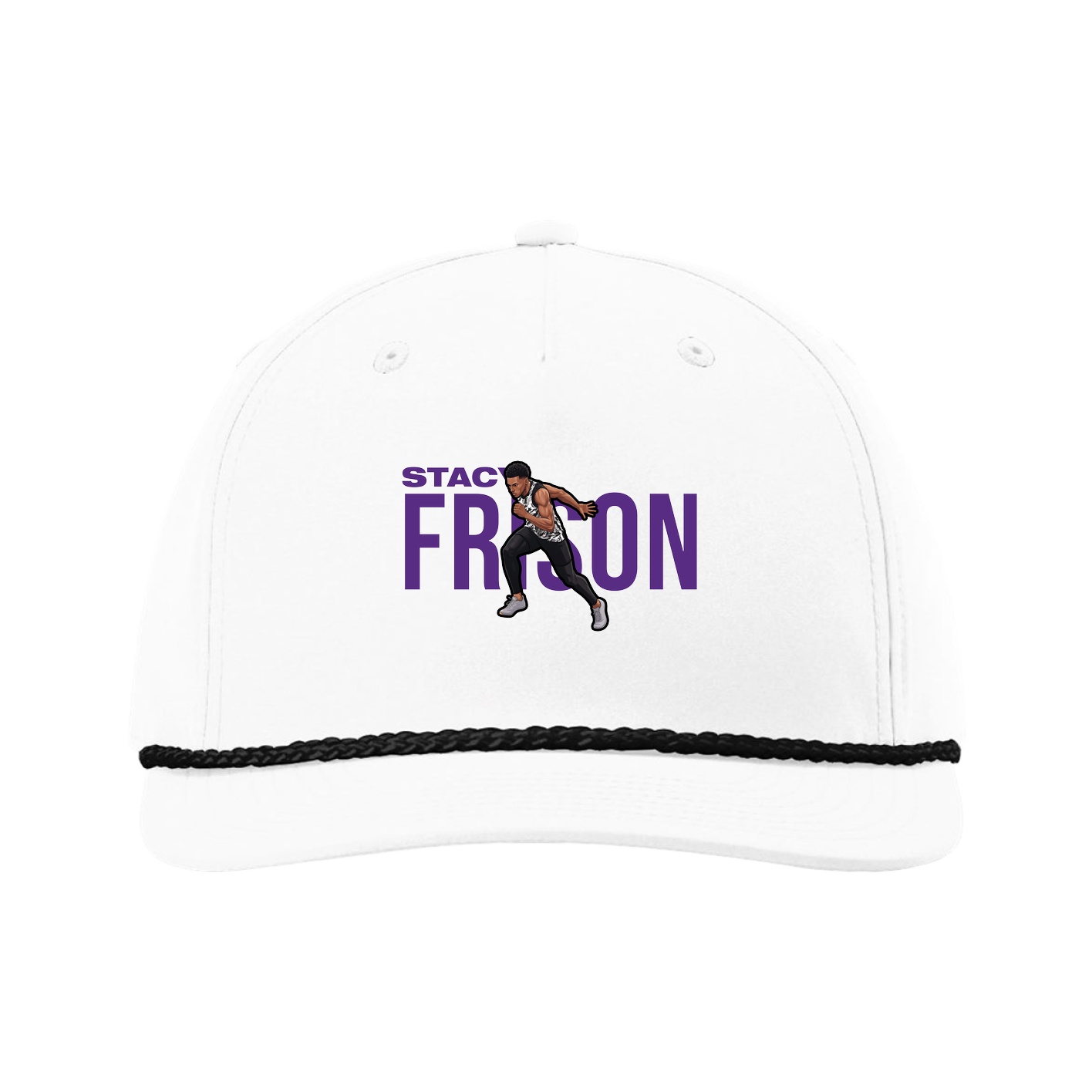 Five-Panel Classic Rope Cap — Player Name in White