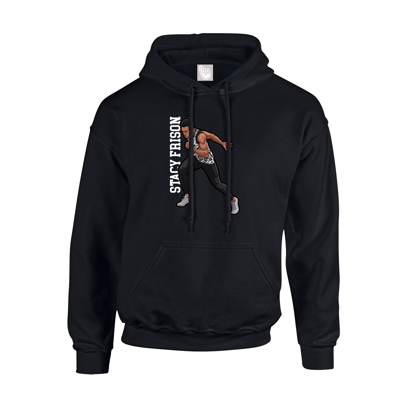 Youth Hoodie — Name Vertical in Black