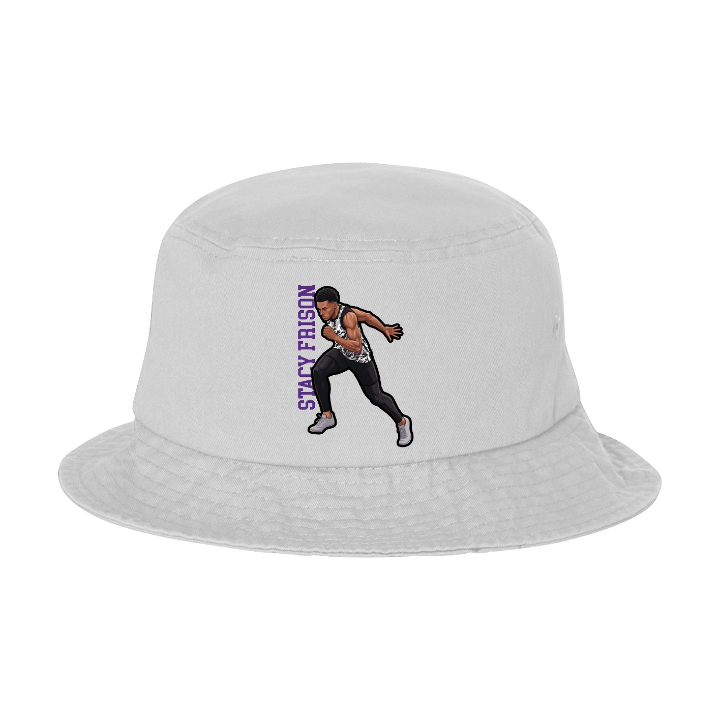 Bucket Cap — Name Vertical in White