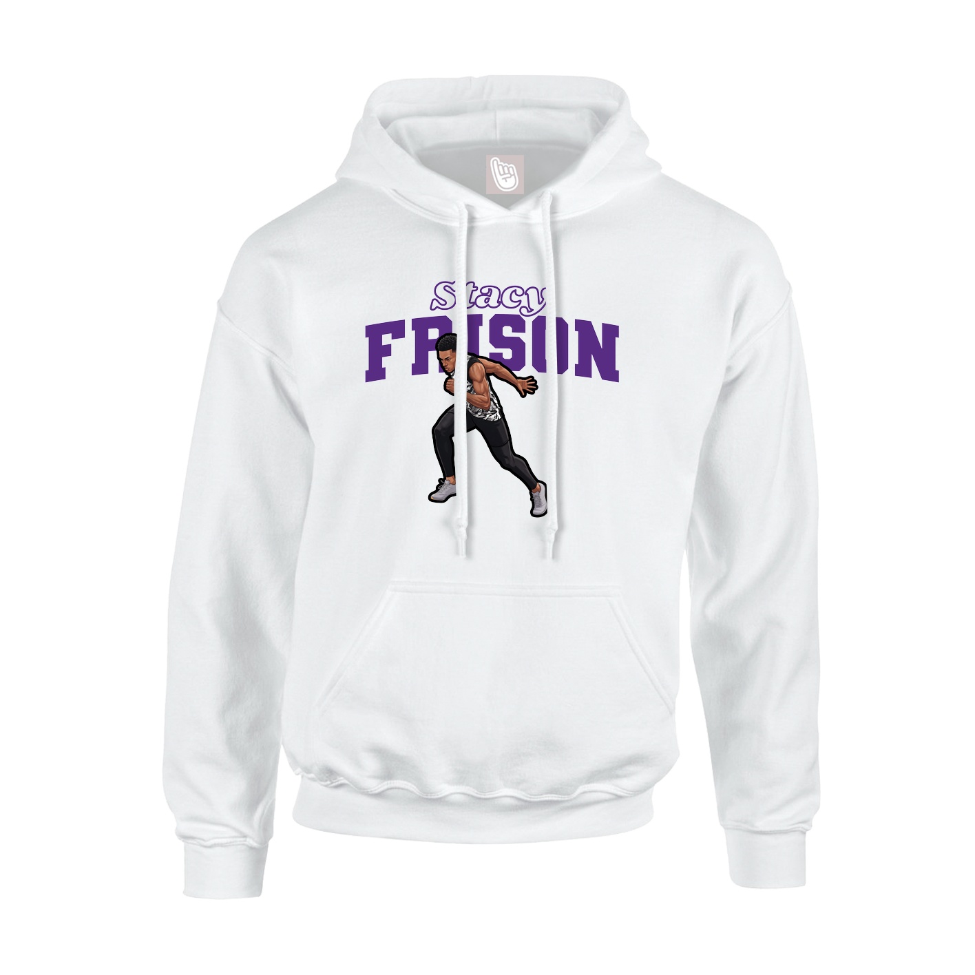 Hoodie — Name Arch in White