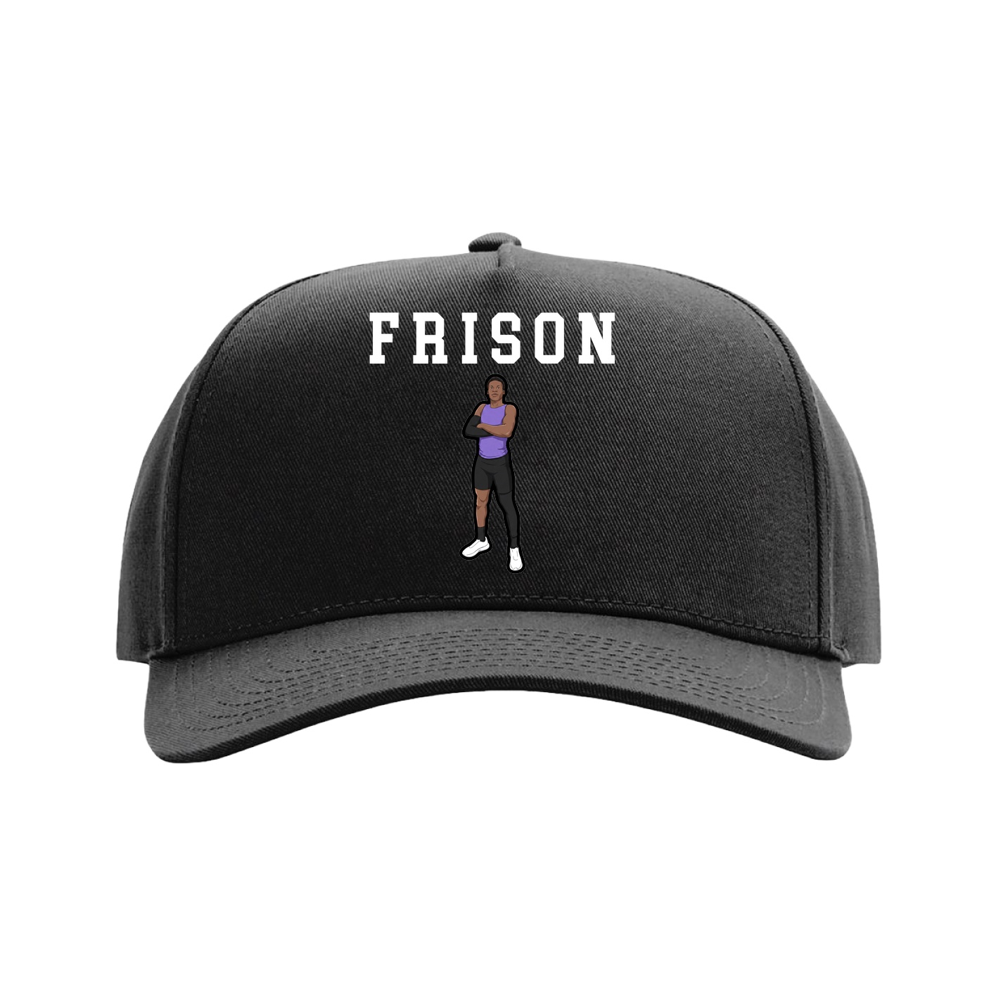 Full Fabric Five-Panel Champ Cap — Shirsey in Black