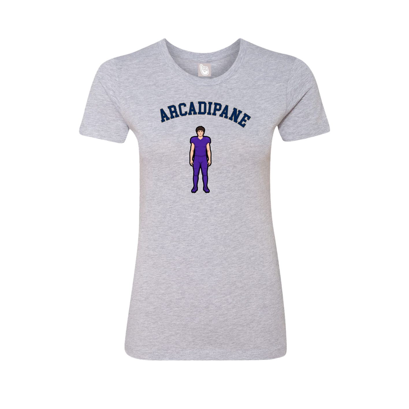 Fitted Women's Tee — Shirsey Arch in Grey