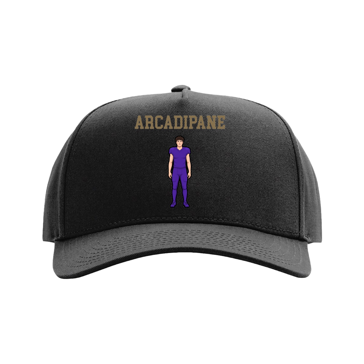 Full Fabric Five-Panel Champ Cap — Shirsey in Black