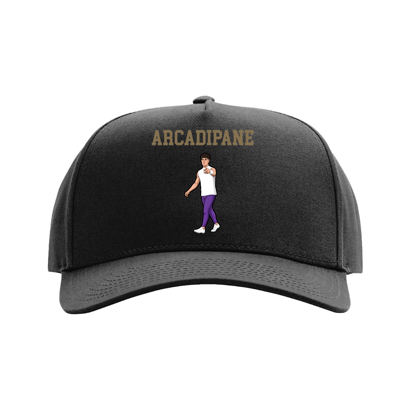 Full Fabric Five-Panel Champ Cap — Shirsey in Black