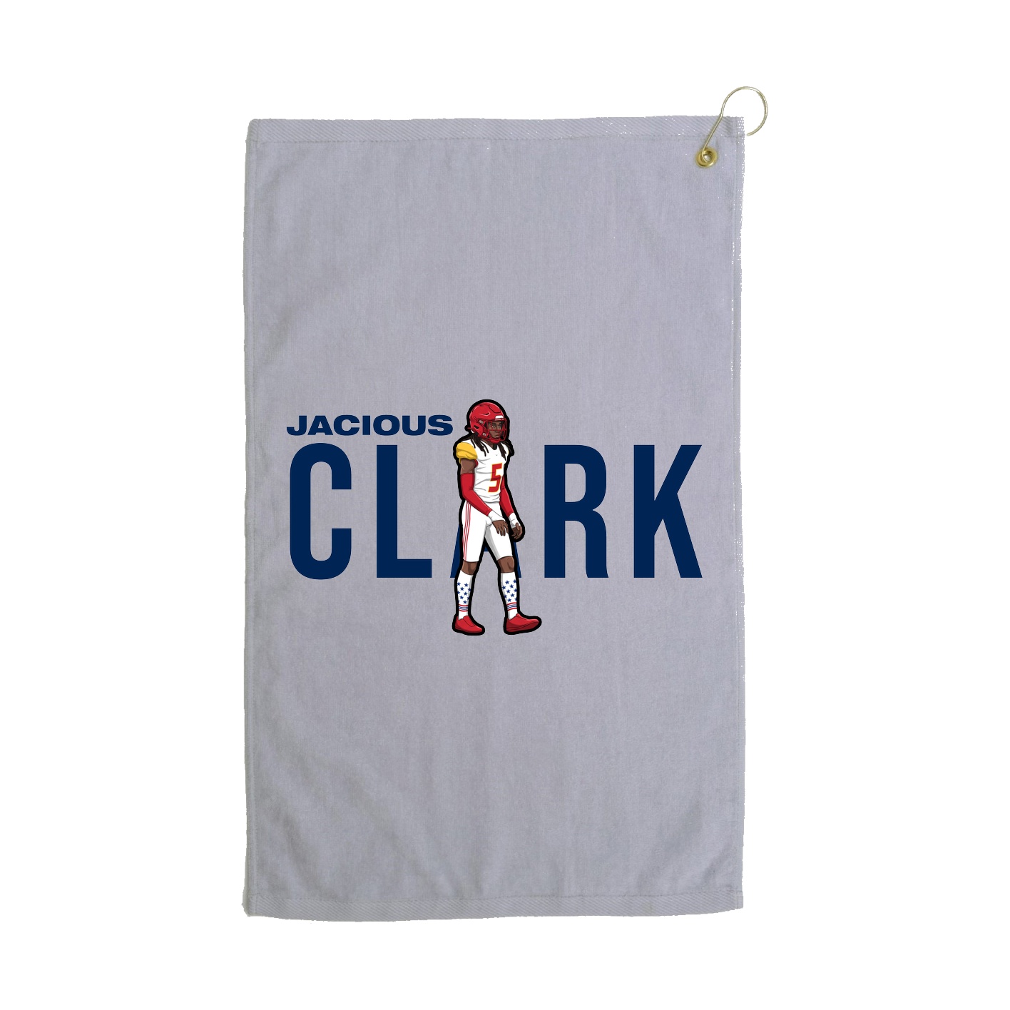 Golf Towel — Player Name in Grey