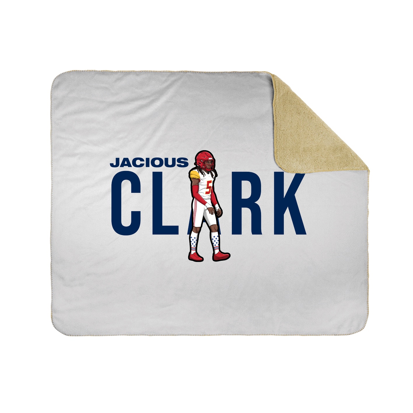 Throw Blanket — Player Name in White