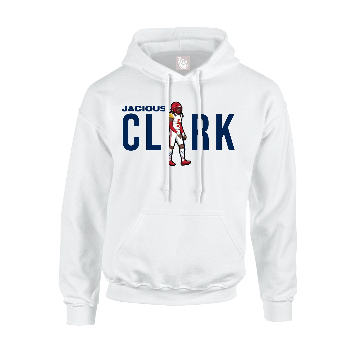 Youth Hoodie — Player Name in White