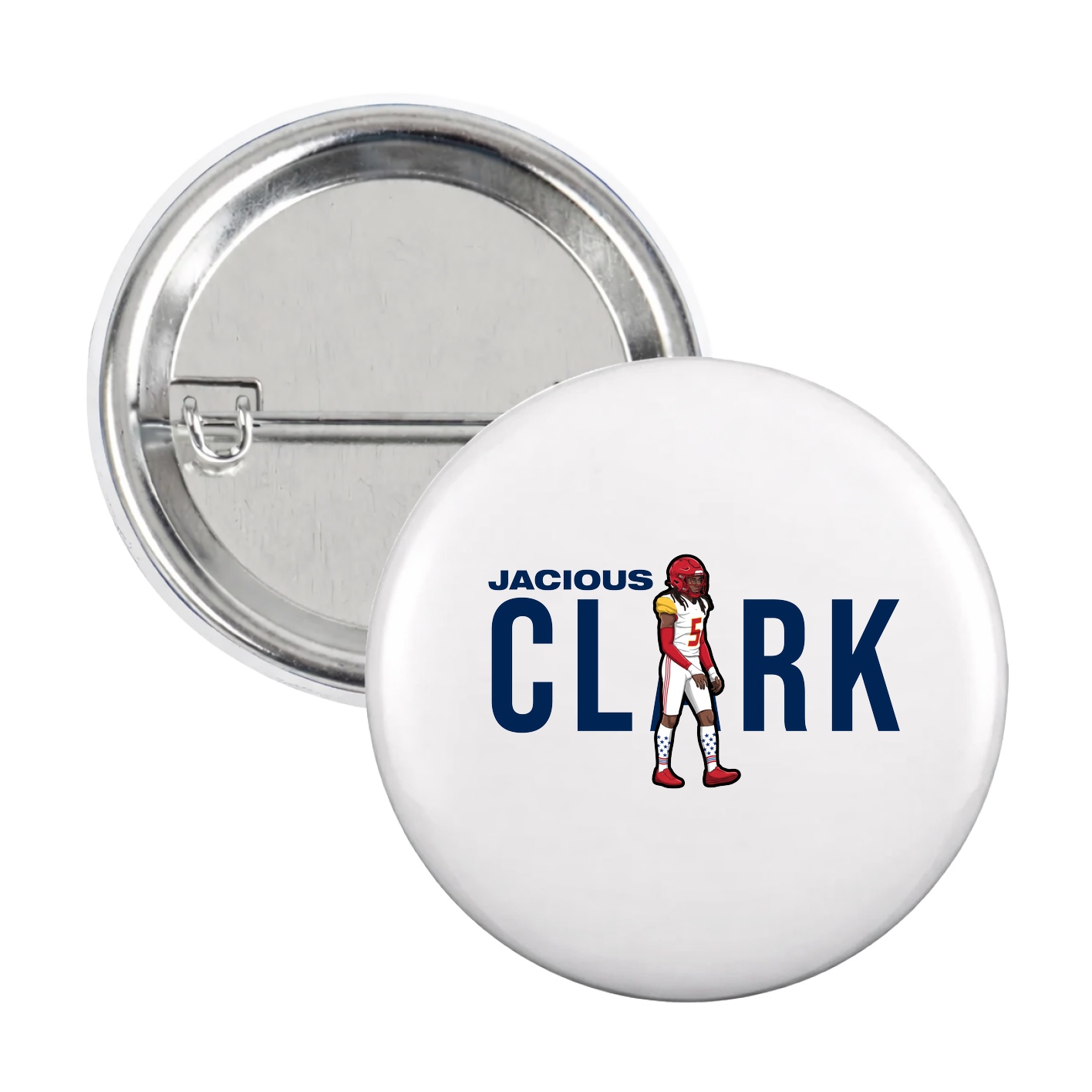 Game Day Button — Player Name in White