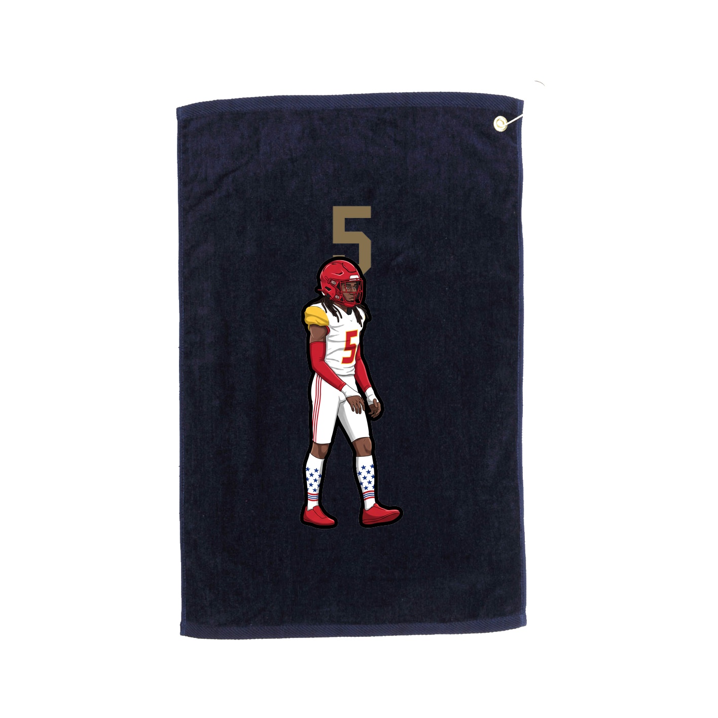 Golf Towel — Number Top in Navy