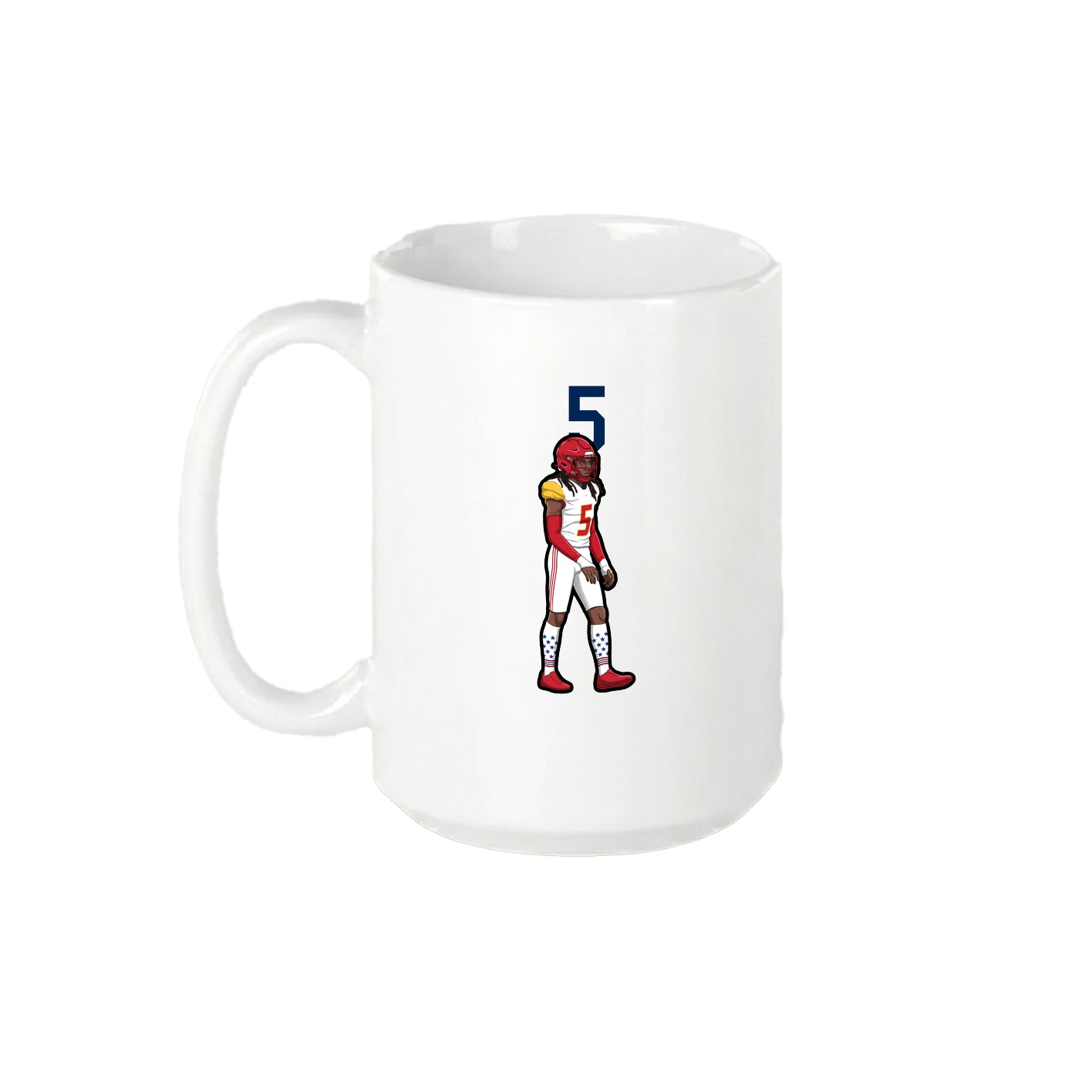 15oz Coffee Mug — Number Top in White