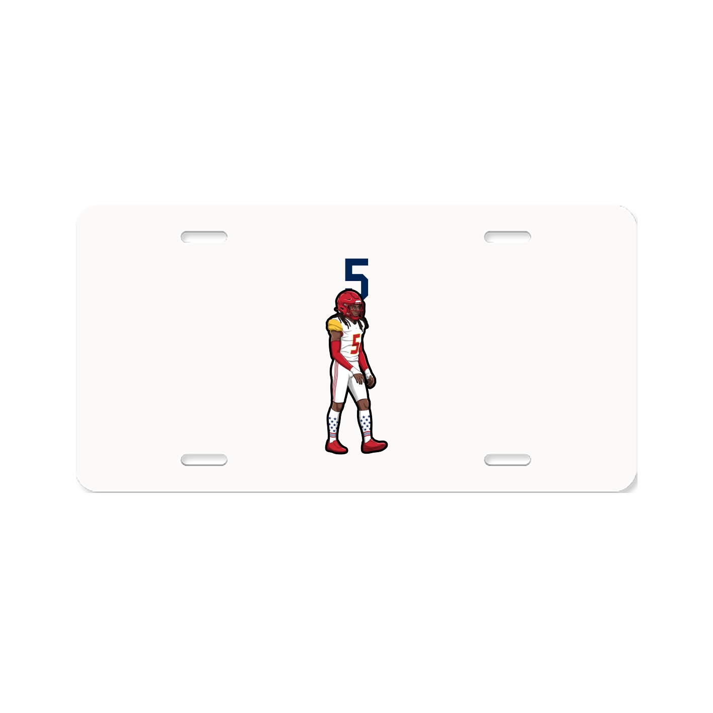 License Plate — Number Top in Classic