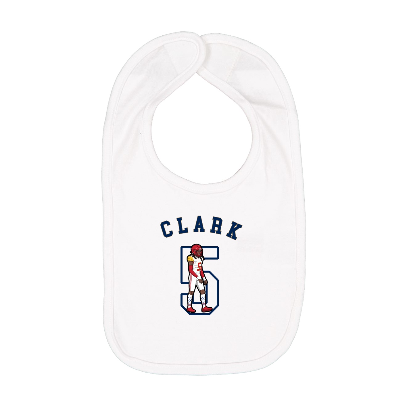 Infant Bib — Shirsey Arch in White
