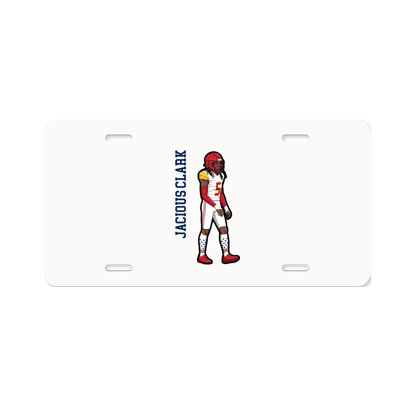 License Plate — Name Vertical in Classic
