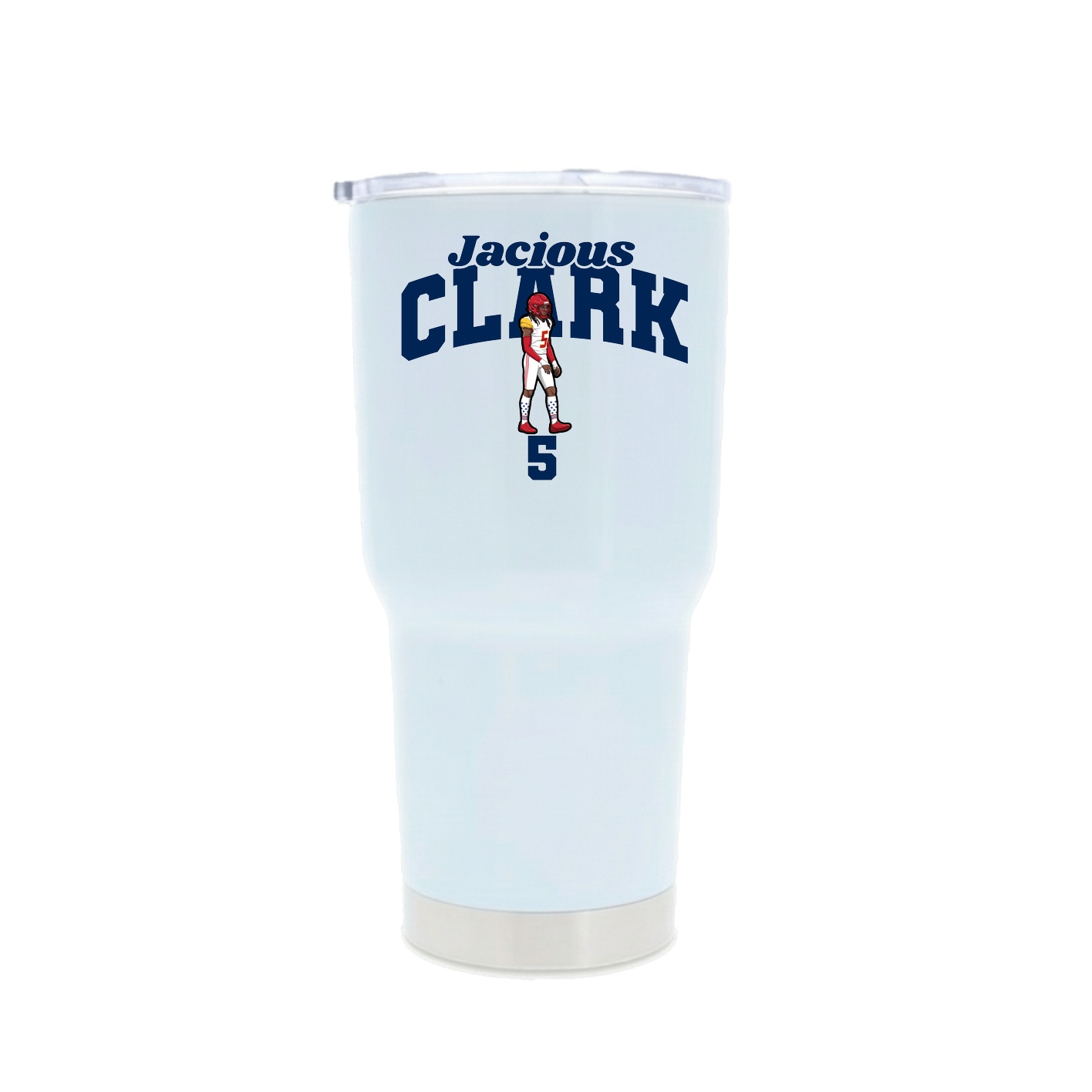 30oz Stainless Steel Tumbler — Signature Arch in White