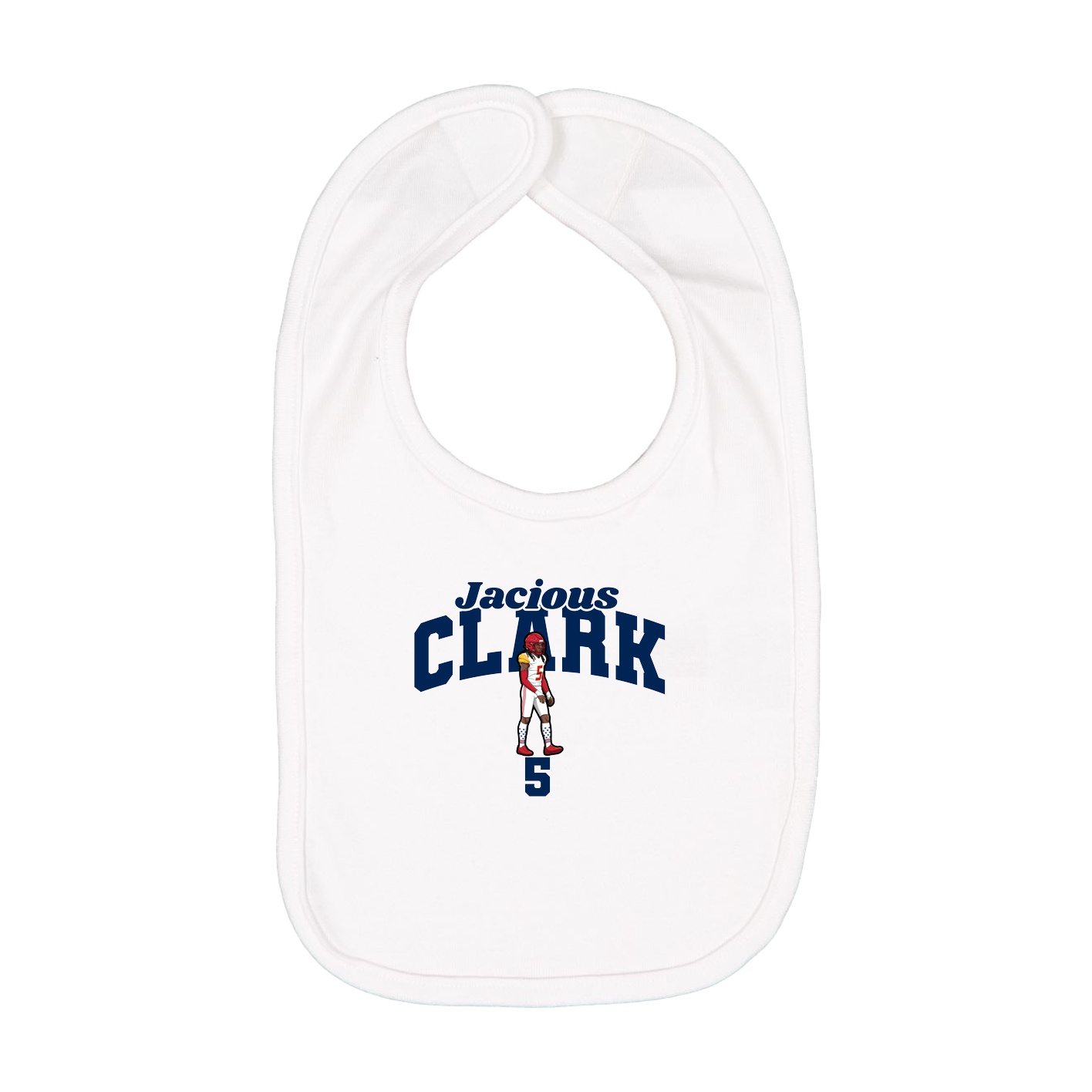 Infant Bib — Signature Arch in White