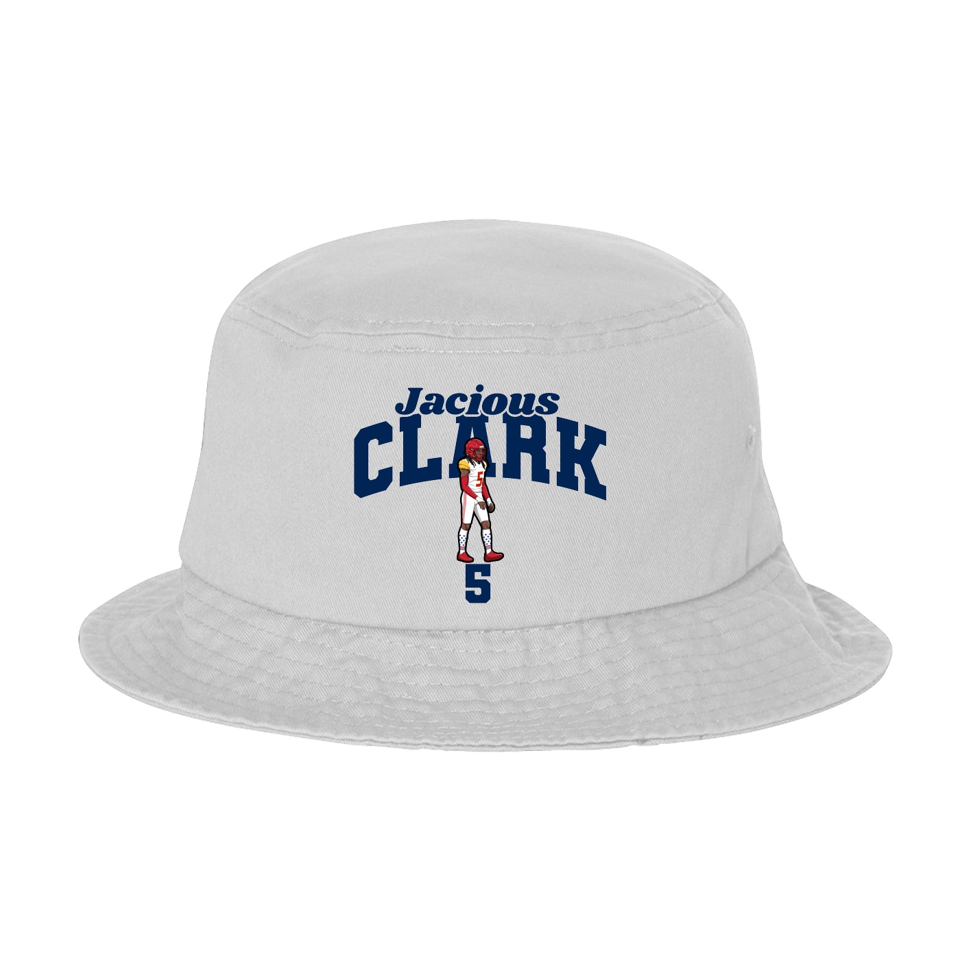 Bucket Cap — Signature Arch in White