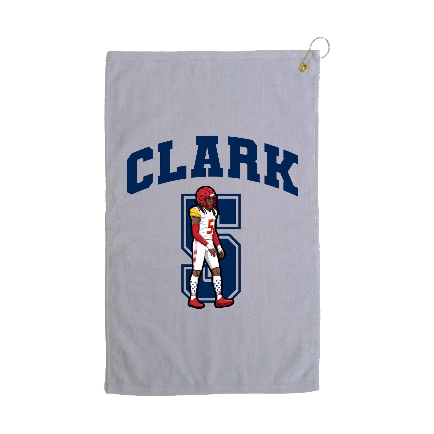 Golf Towel — Number in Grey