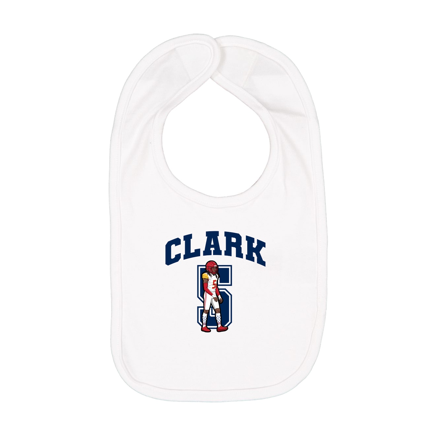 Infant Bib — Number in White