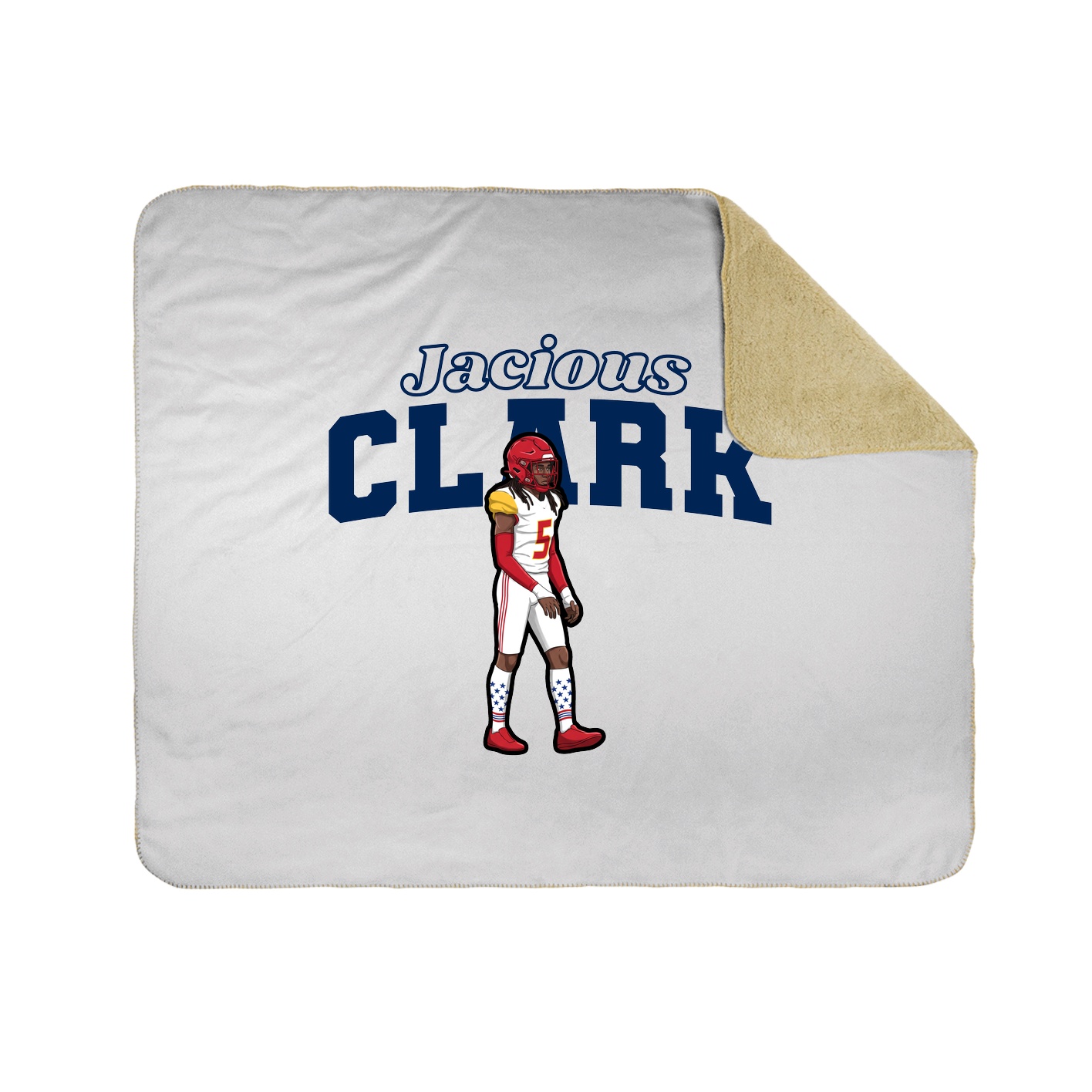 Throw Blanket — Name Arch in White