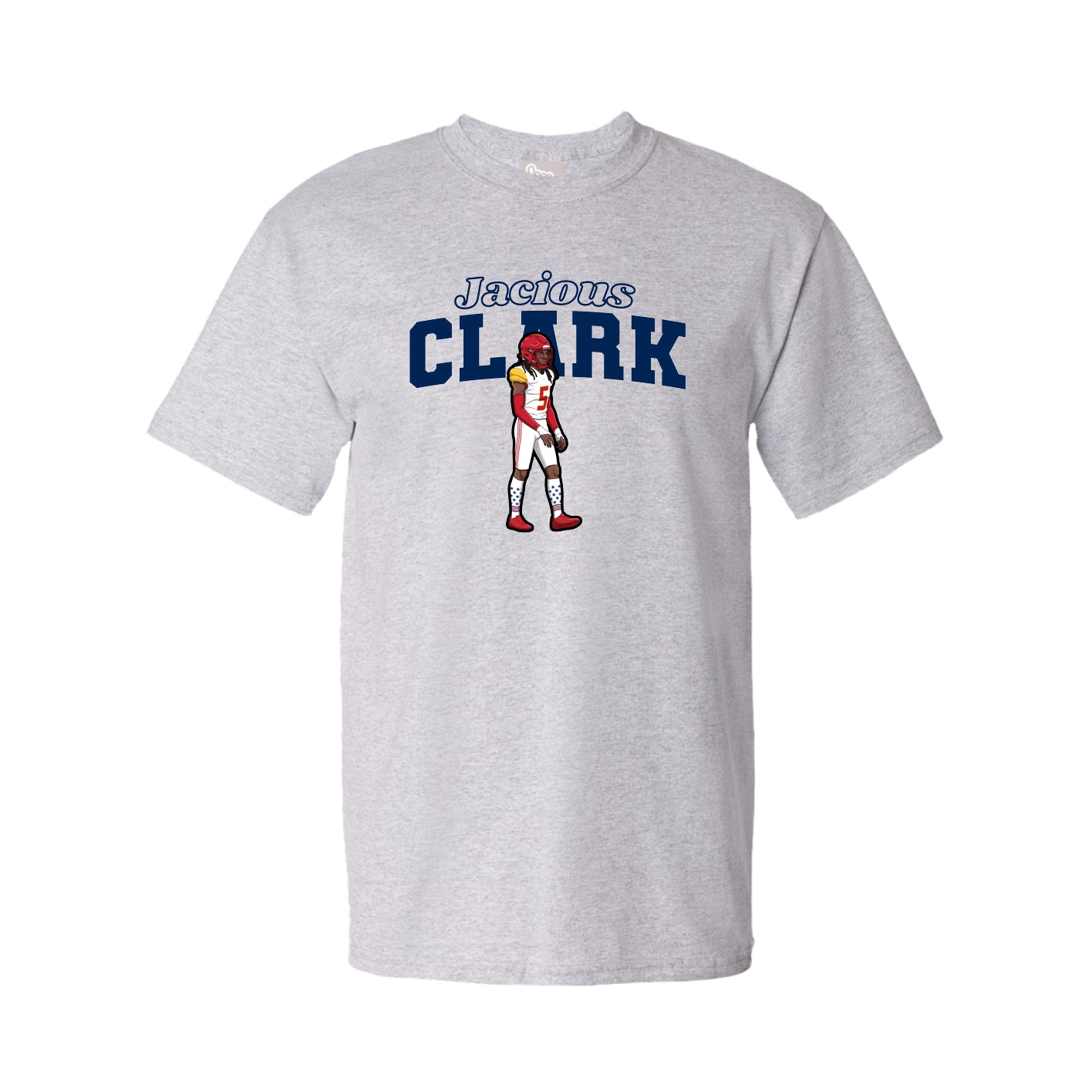 Youth Tee — Name Arch in Grey