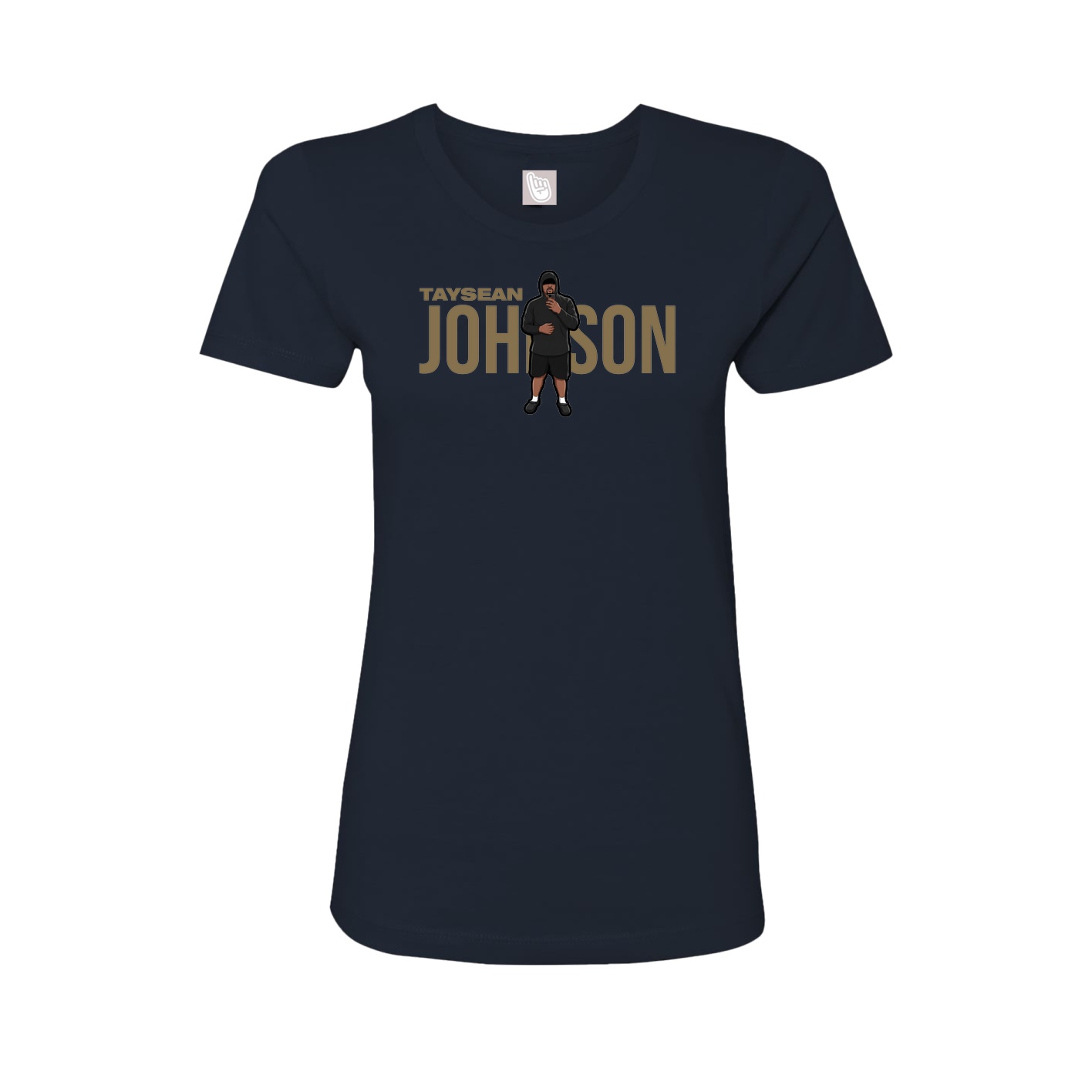 Fitted Women's Tee — Player Name in Navy