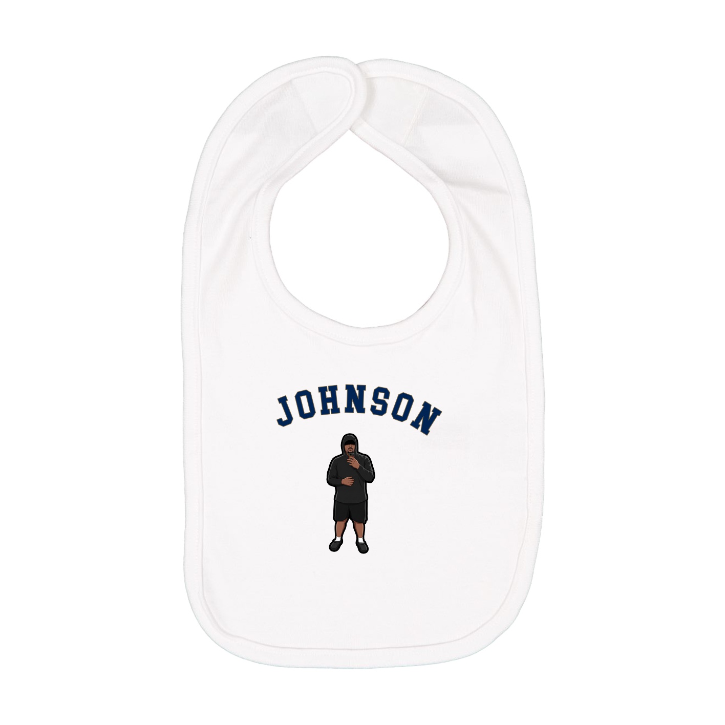 Infant Bib — Shirsey Arch in White