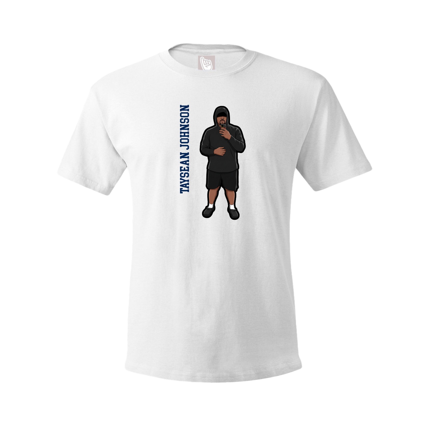 Youth Tee — Name Vertical in White