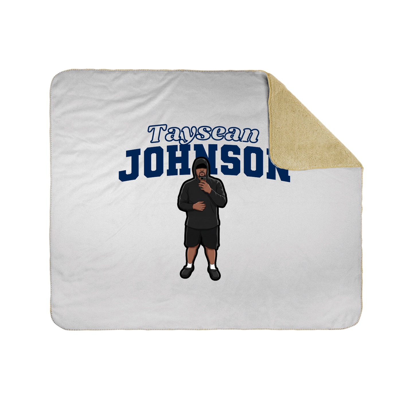 Throw Blanket — Name Arch in White