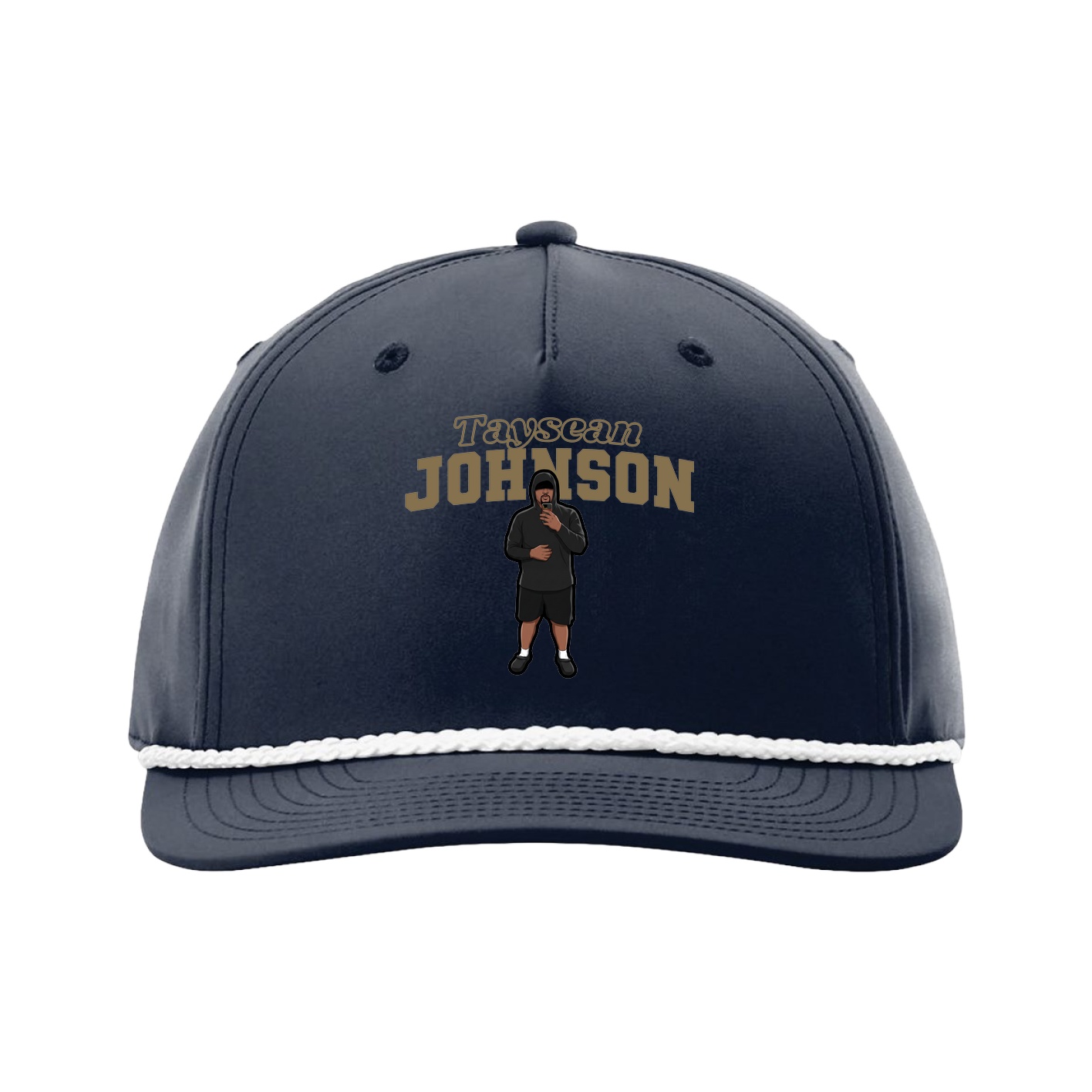 Five-Panel Classic Rope Cap — Name Arch in Navy