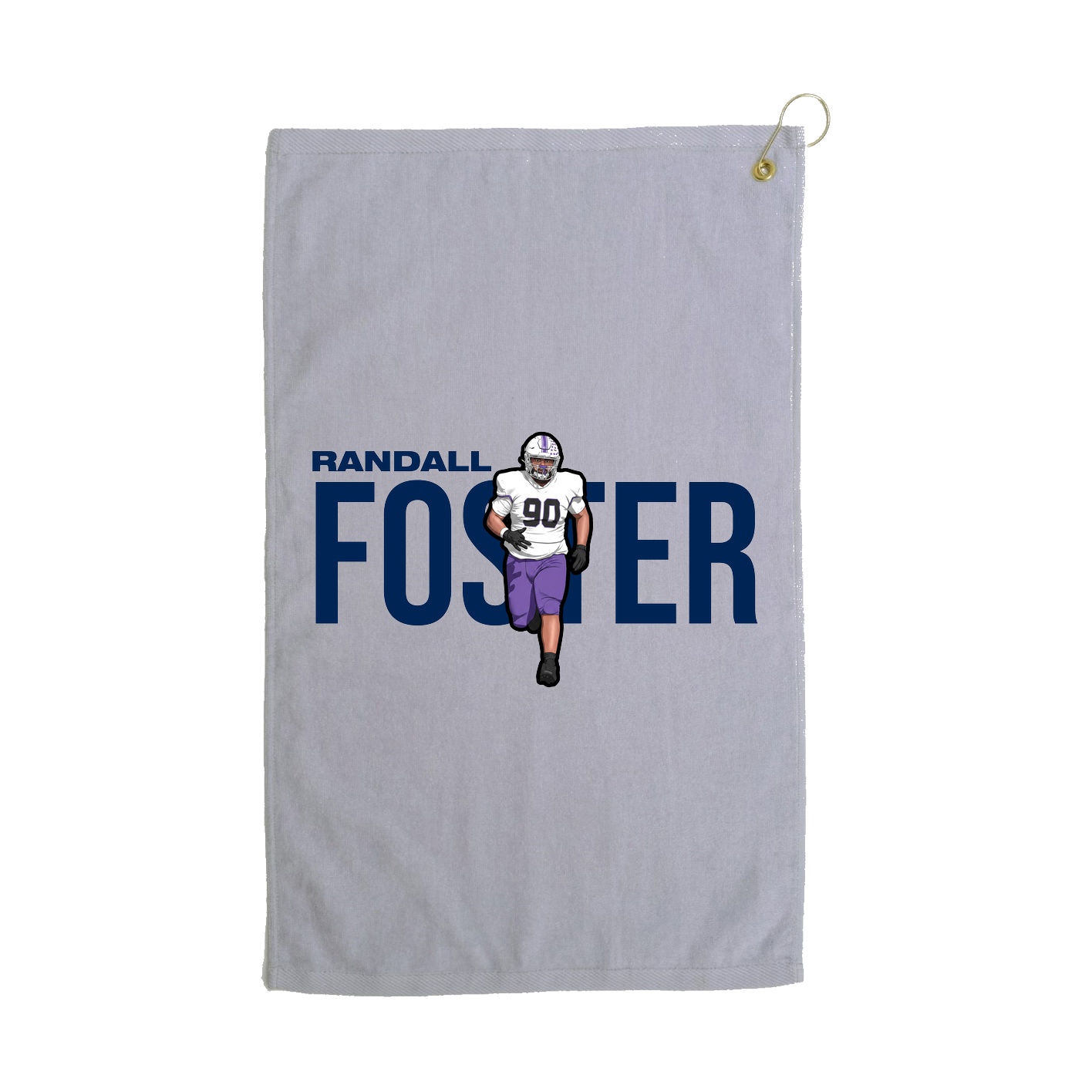 Golf Towel — Player Name in Grey