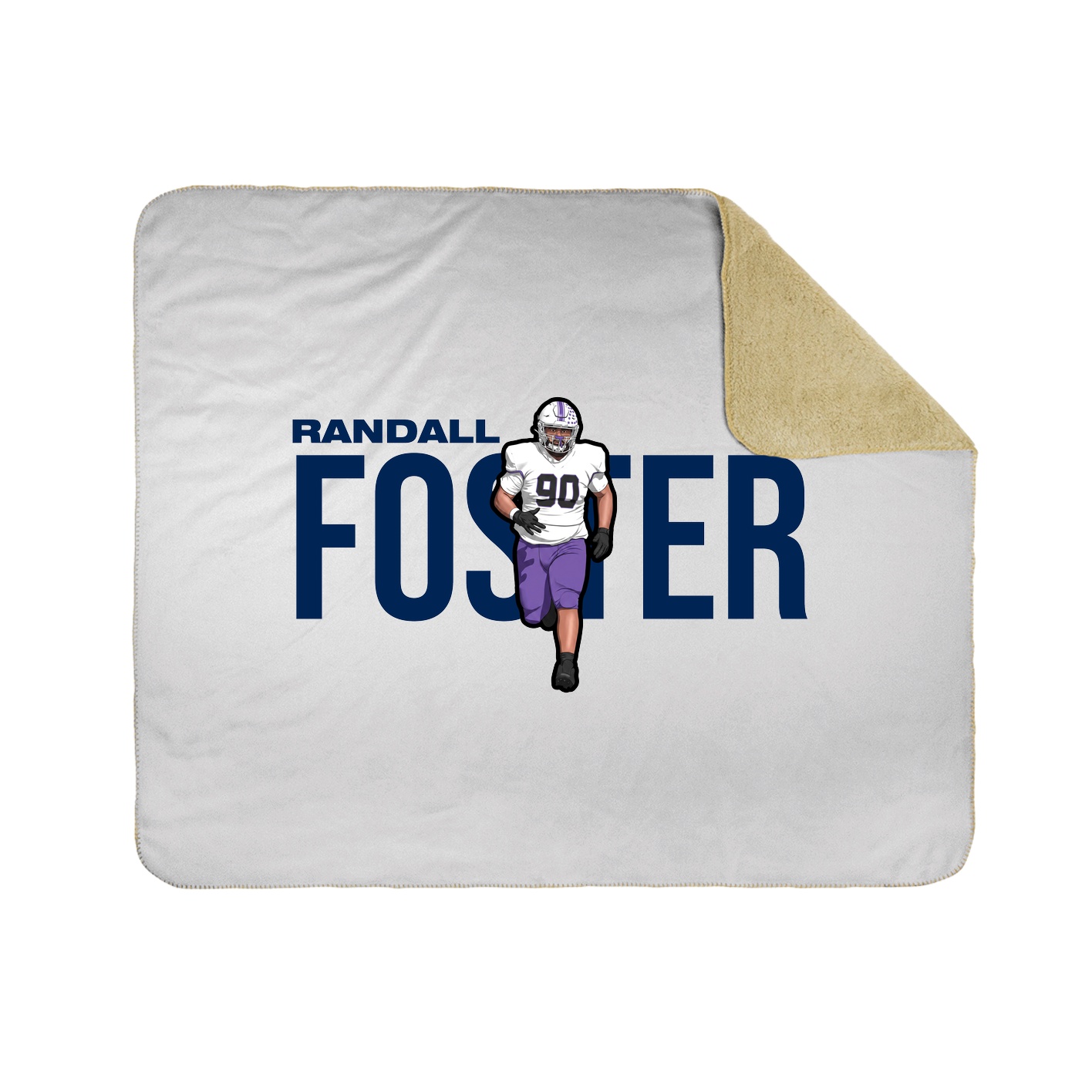Throw Blanket — Player Name in White