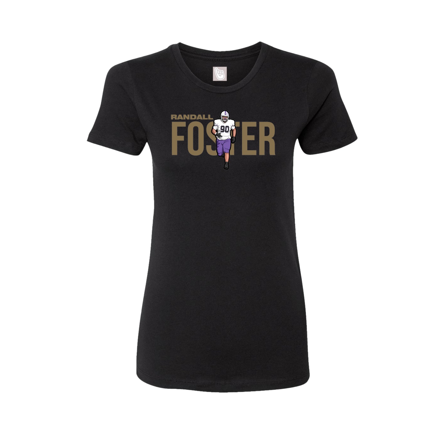 Fitted Women's Tee — Player Name in Black