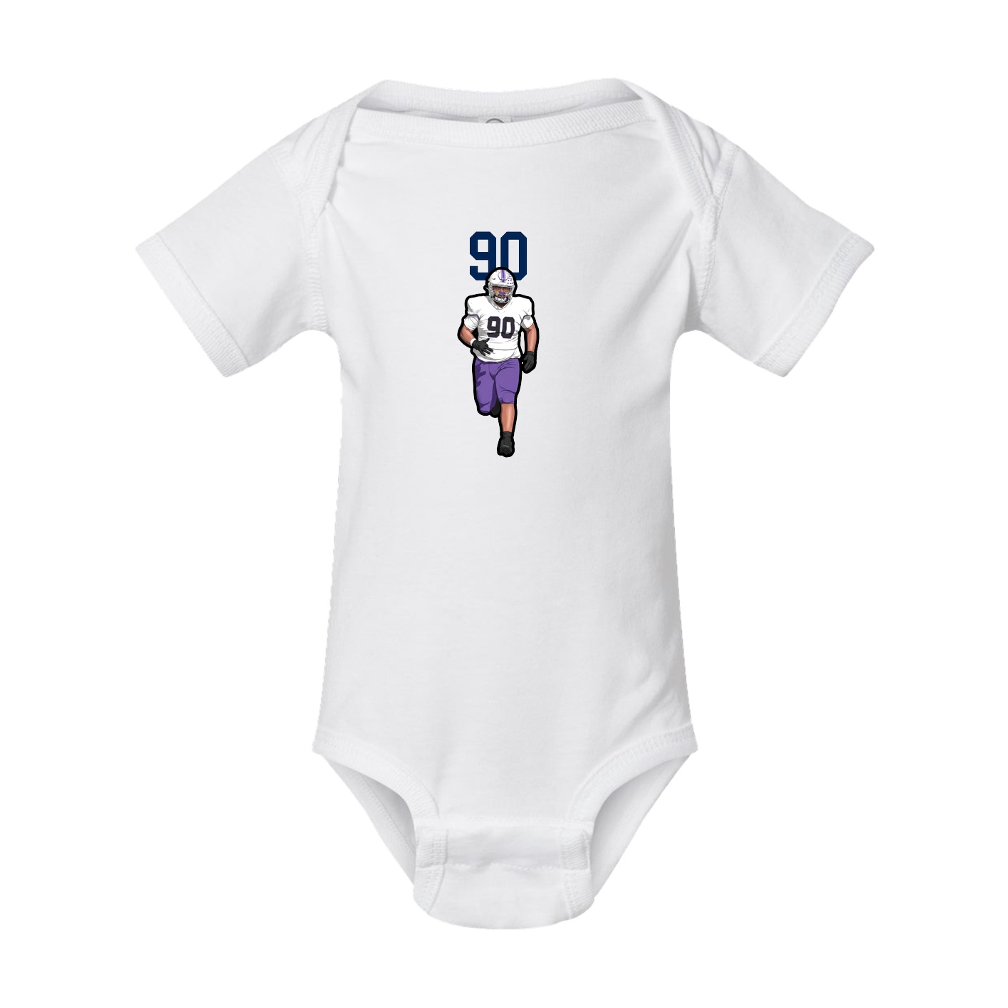 Baby Onesie — Number Top in White