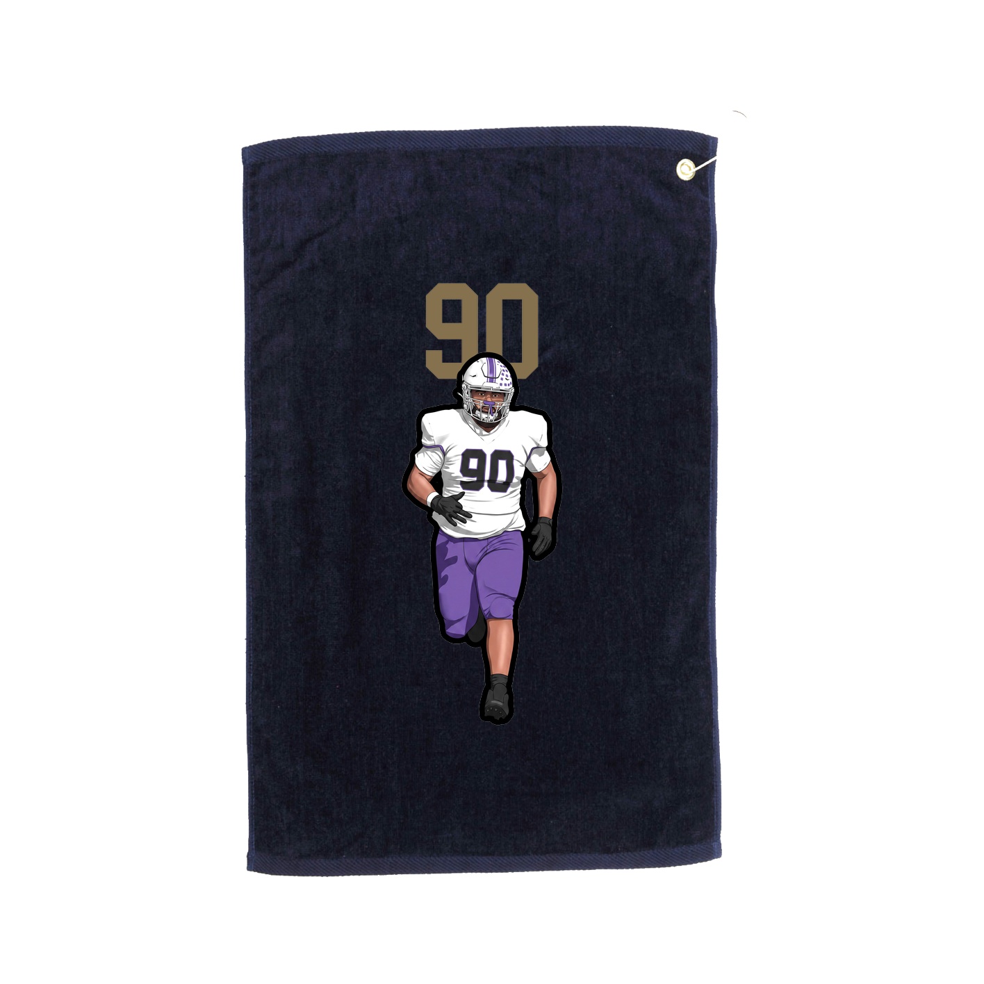 Golf Towel — Number Top in Navy