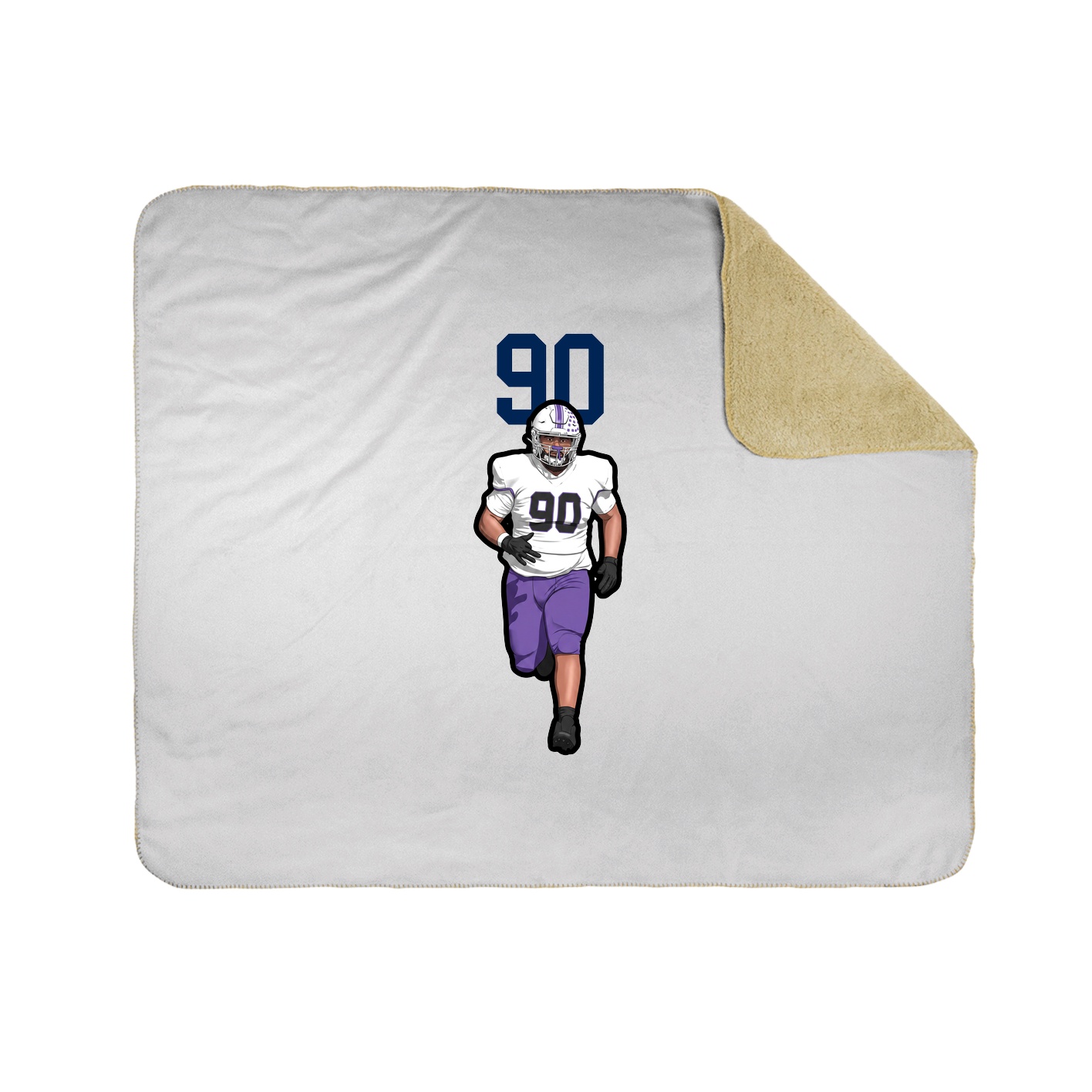 Throw Blanket — Number Top in White