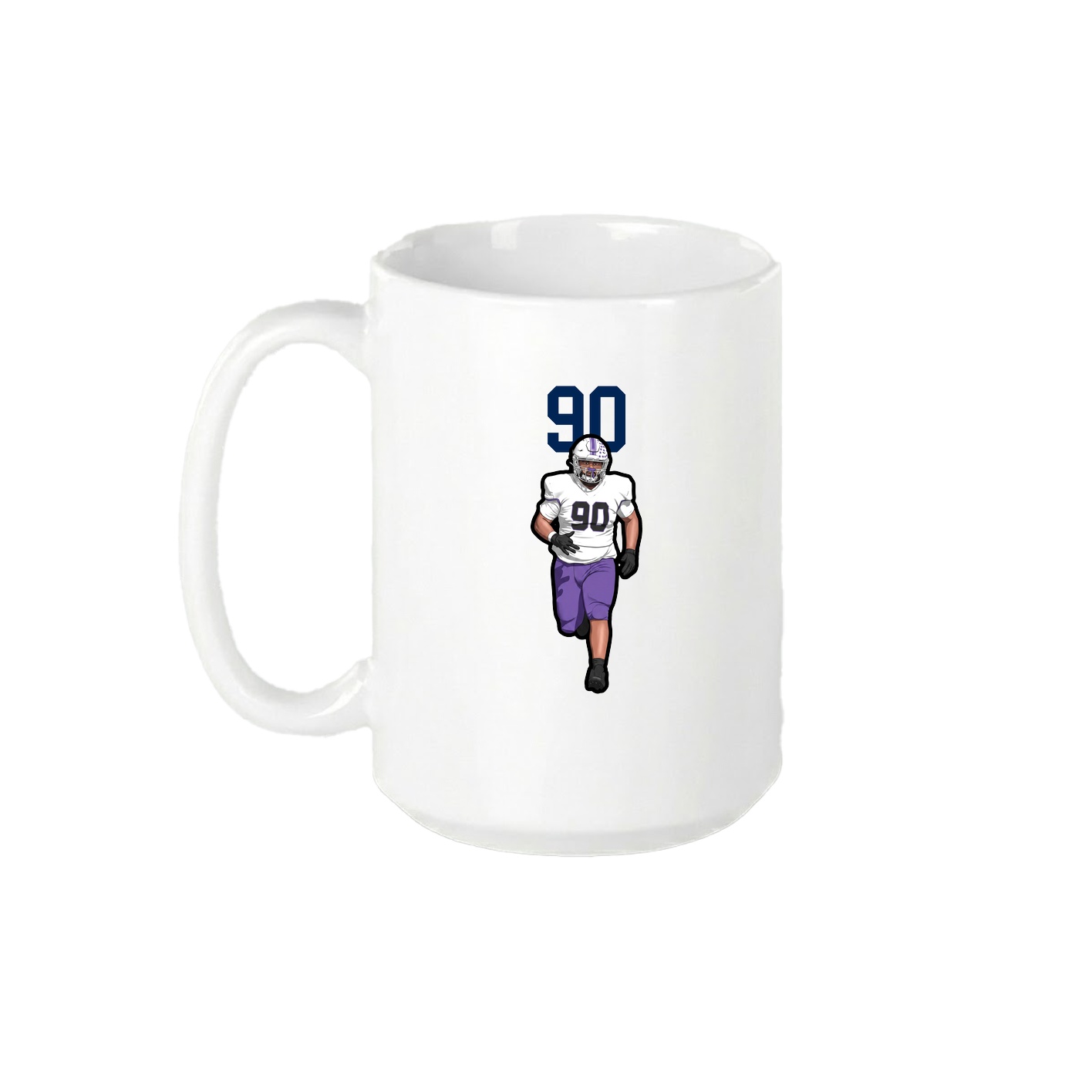 15oz Coffee Mug — Number Top in White