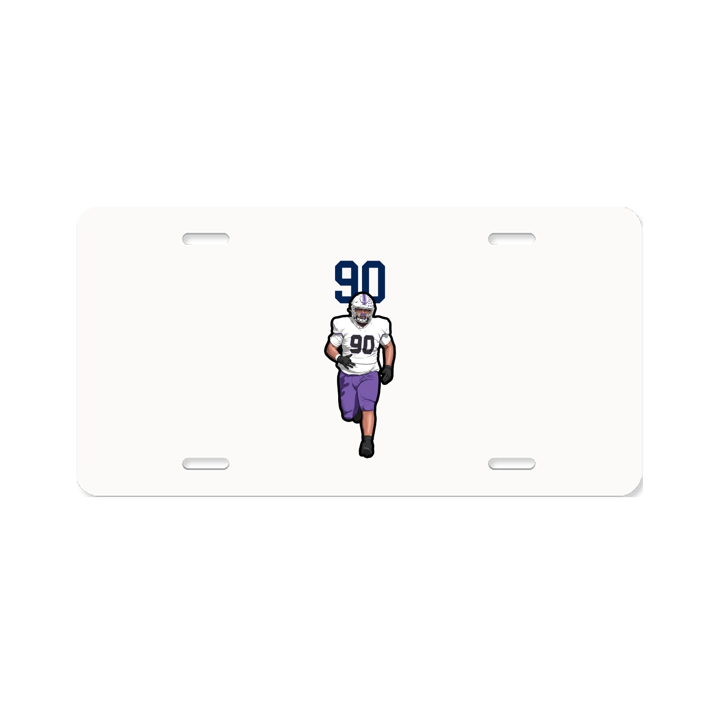 License Plate — Number Top in Classic