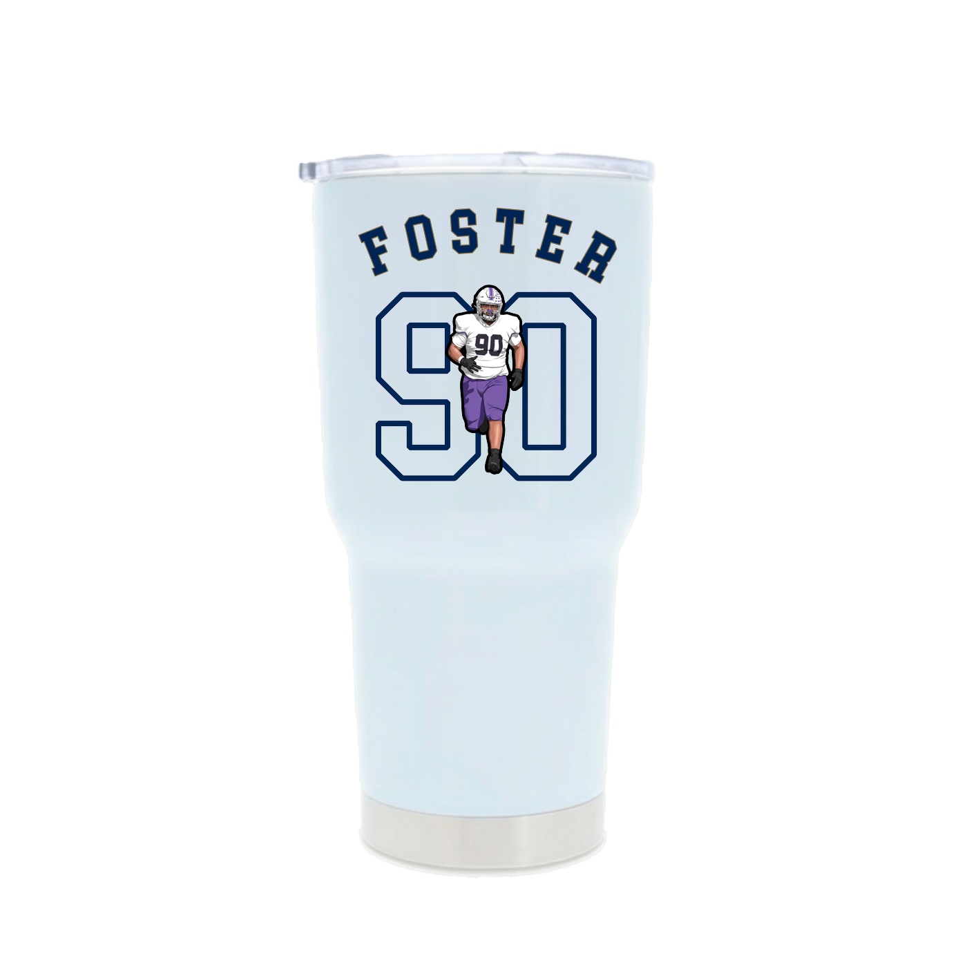 30oz Stainless Steel Tumbler — Shirsey Arch in White