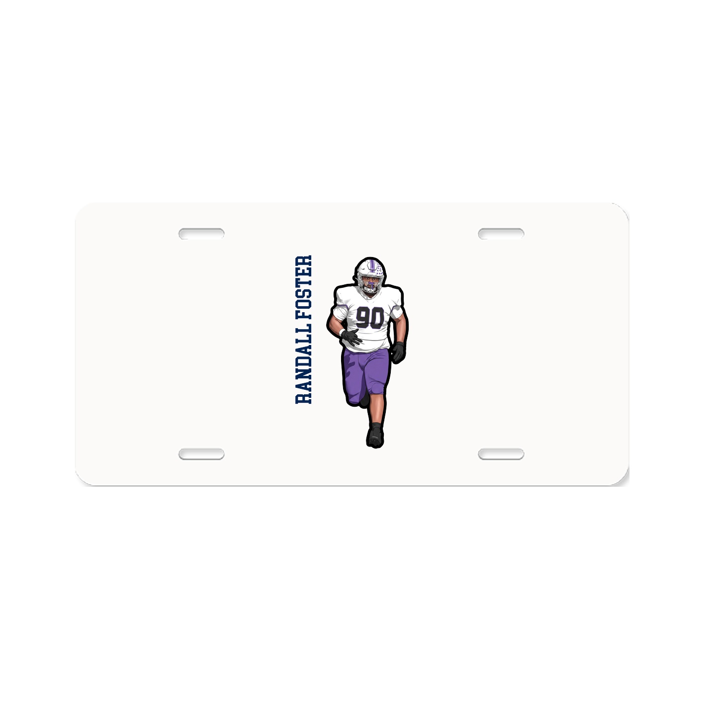 License Plate — Name Vertical in Classic