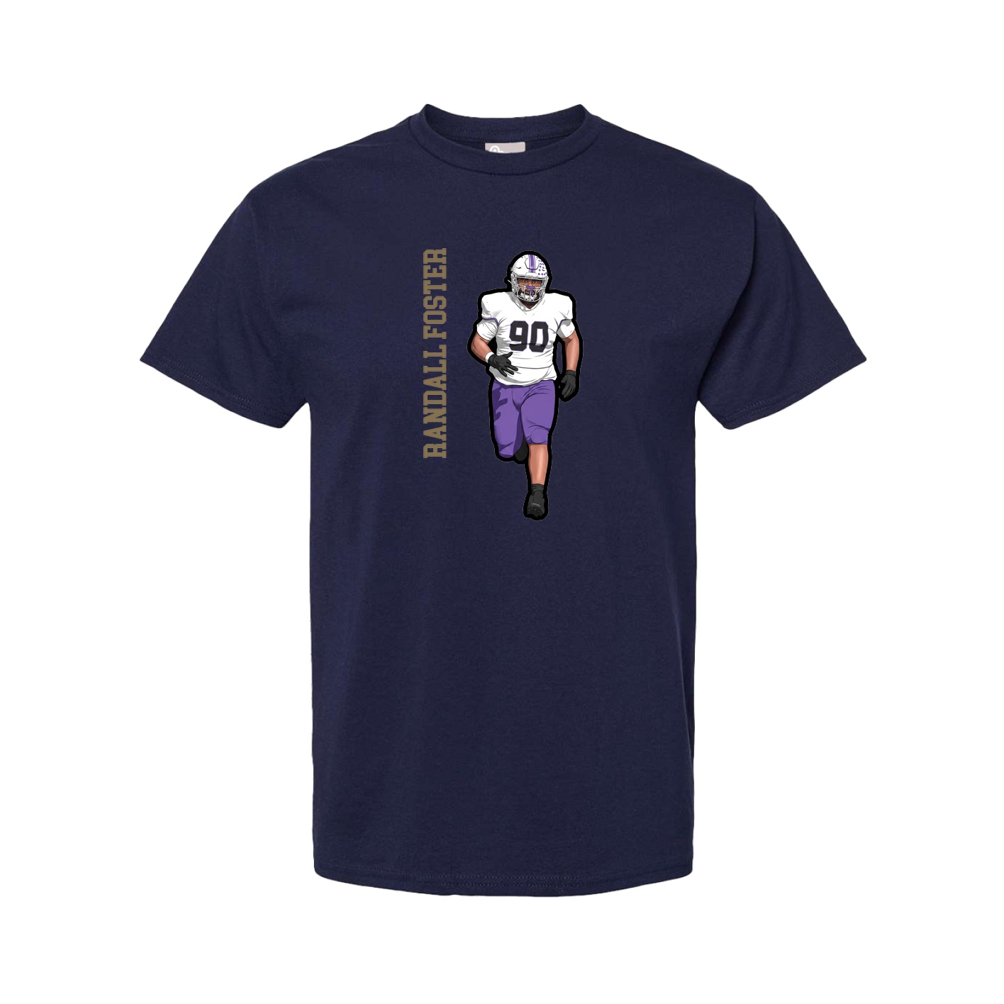 Tee — Name Vertical in Navy