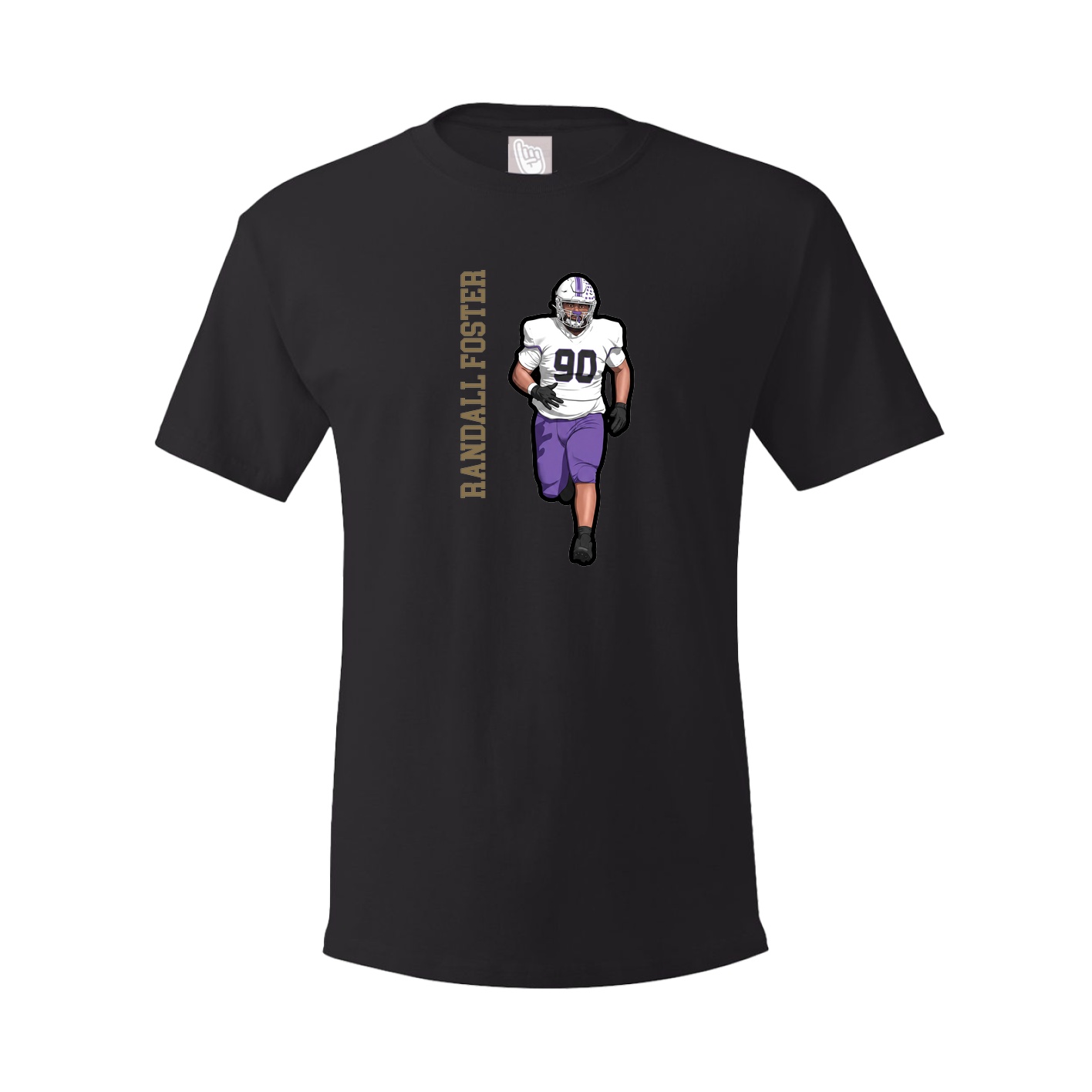 Youth Tee — Name Vertical in Black