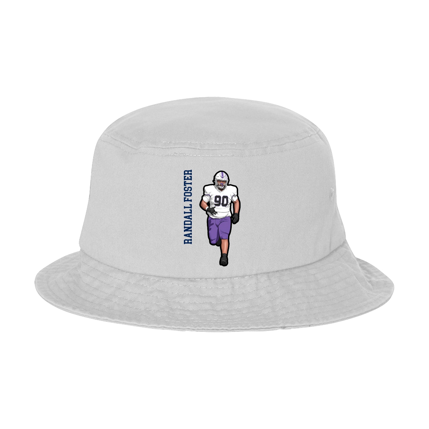 Bucket Cap — Name Vertical in White